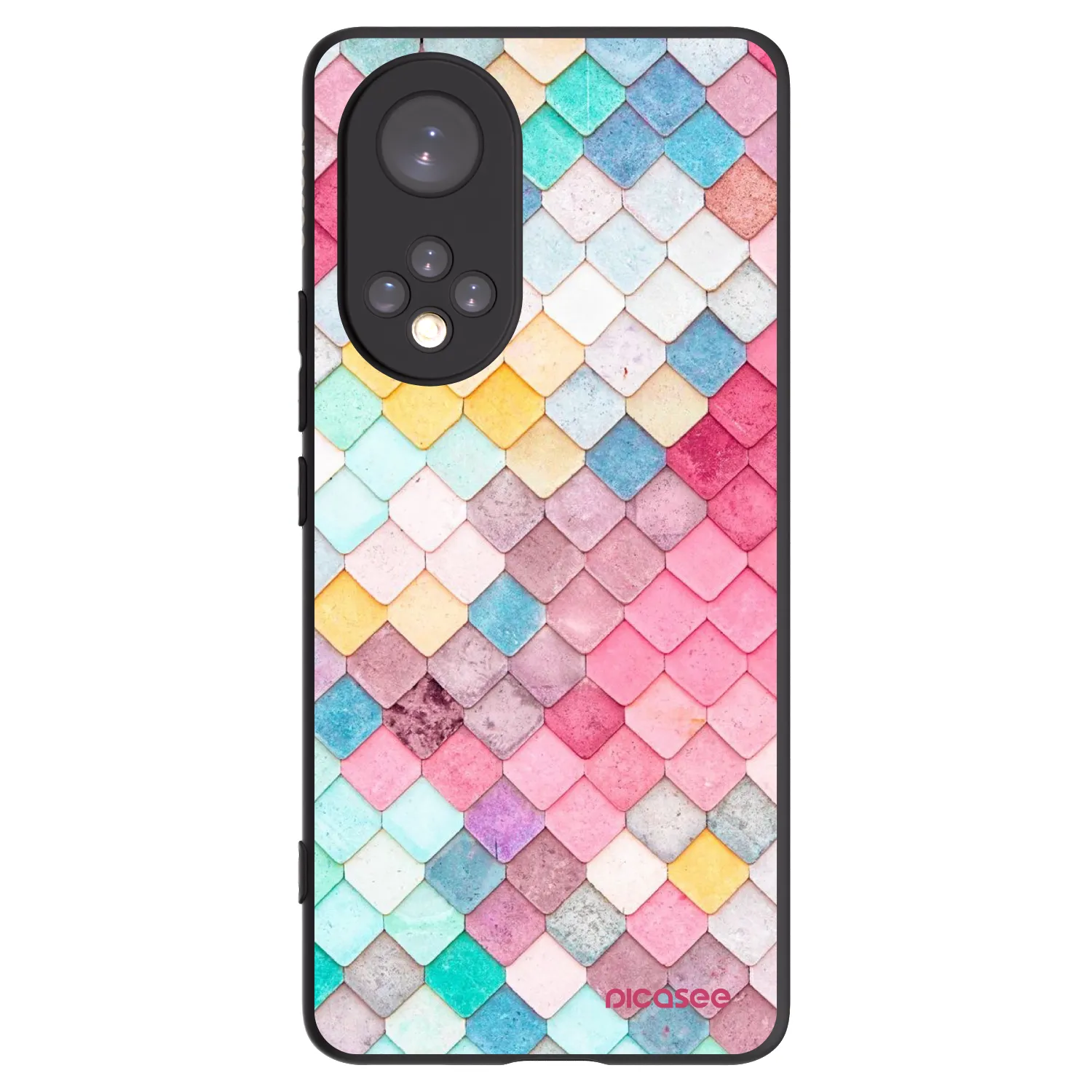 Picasee Μαύρη θήκη σιλικόνης για Huawei Nova 9 - Colorful roof