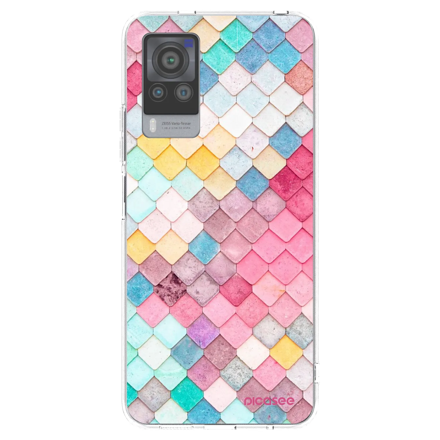 Picasee διαφανής θήκη σιλικόνης Vivo X60 Pro 5G - Colorful roof