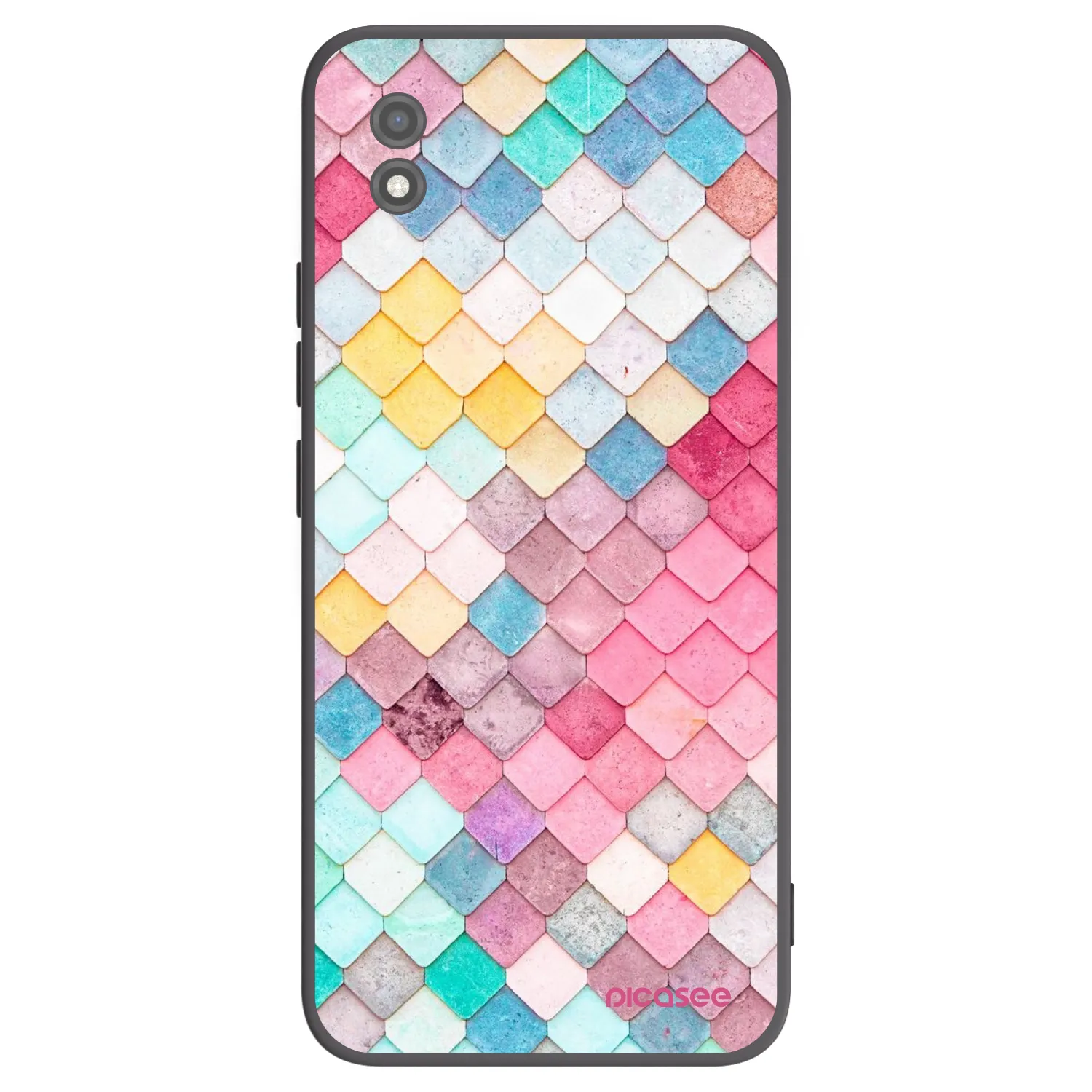 Picasee Μαύρη θήκη σιλικόνης για Realme C11 (2021) - Colorful roof