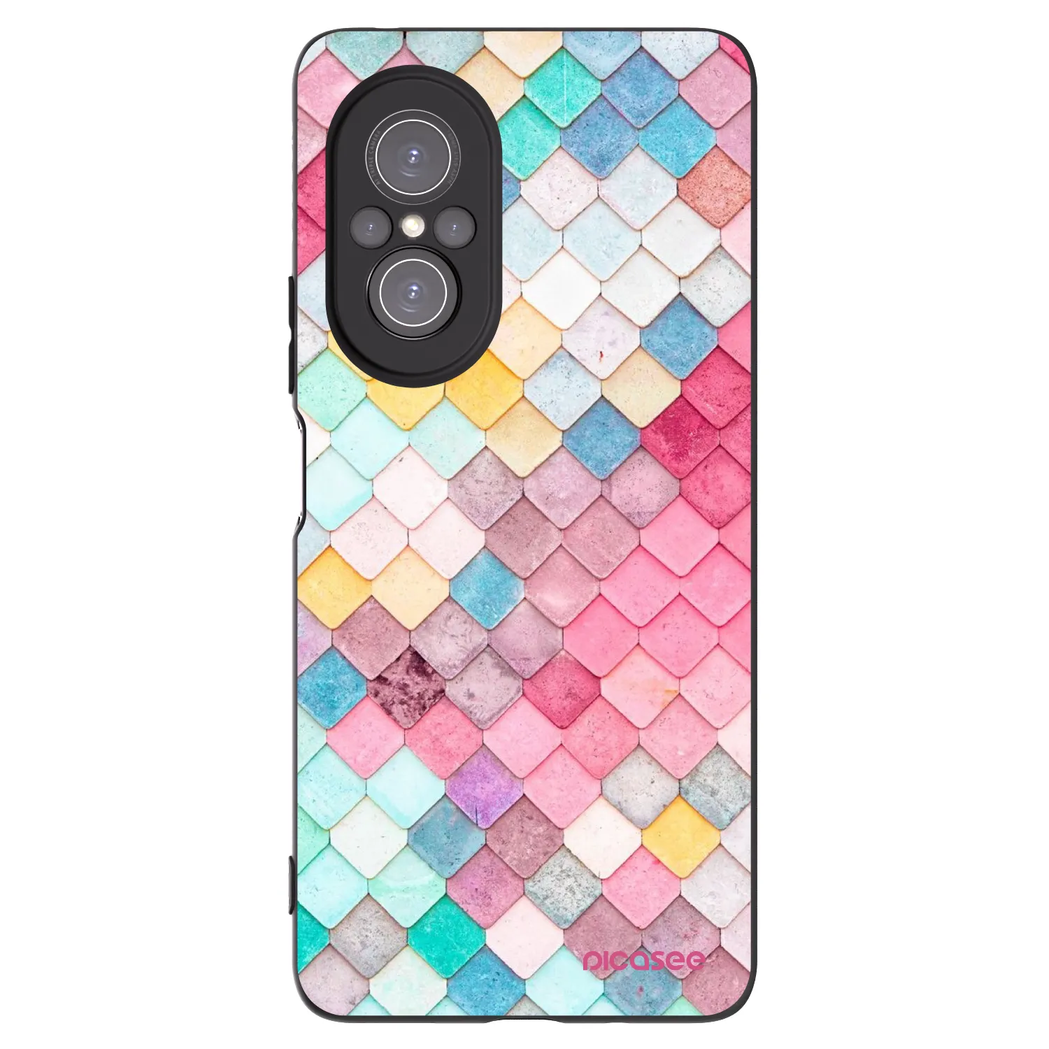 Picasee Μαύρη θήκη σιλικόνης για Huawei Nova 9 SE - Colorful roof