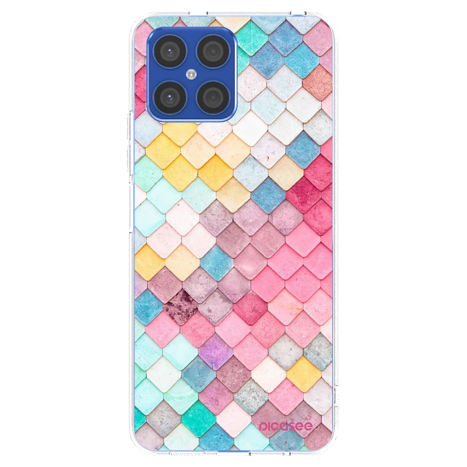 Picasee διαφανής θήκη σιλικόνης Honor X8 4G - Colorful roof