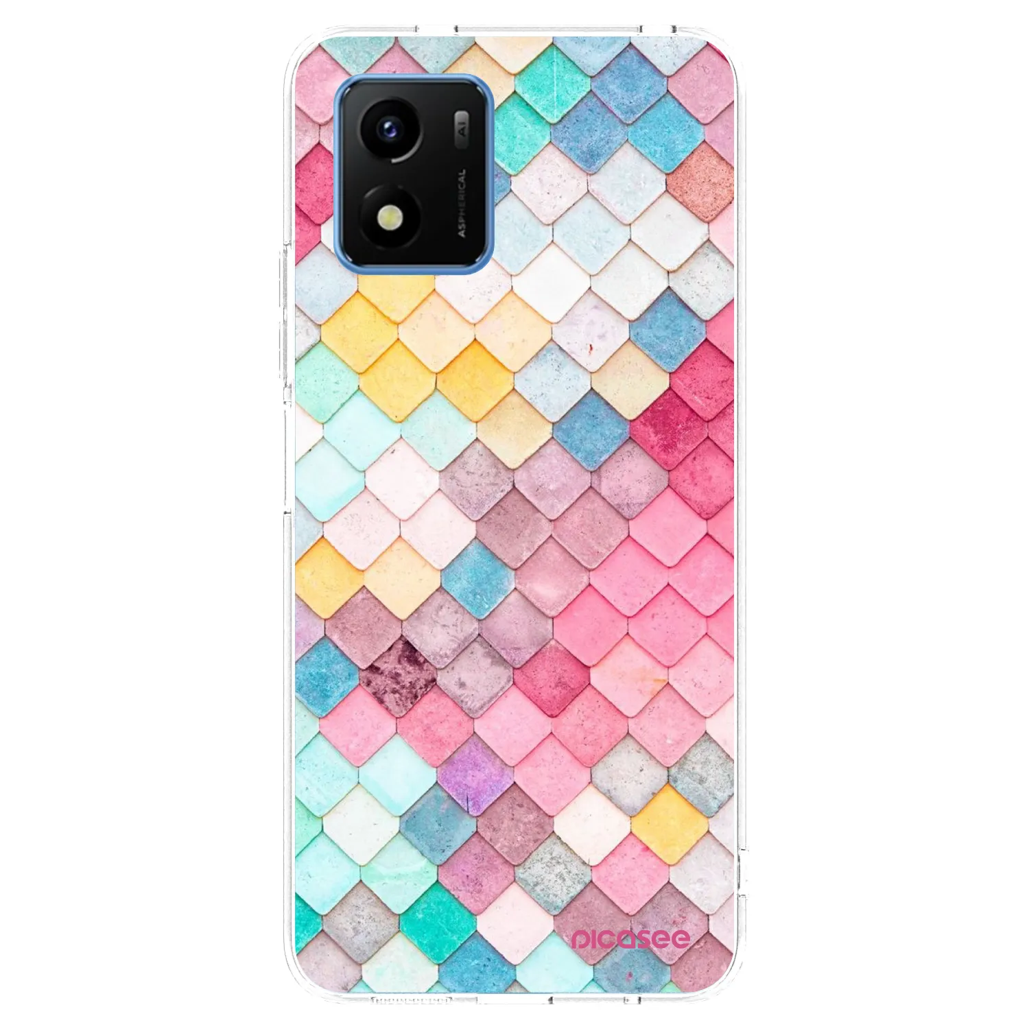 Picasee διαφανής θήκη σιλικόνης Vivo Y01 - Colorful roof