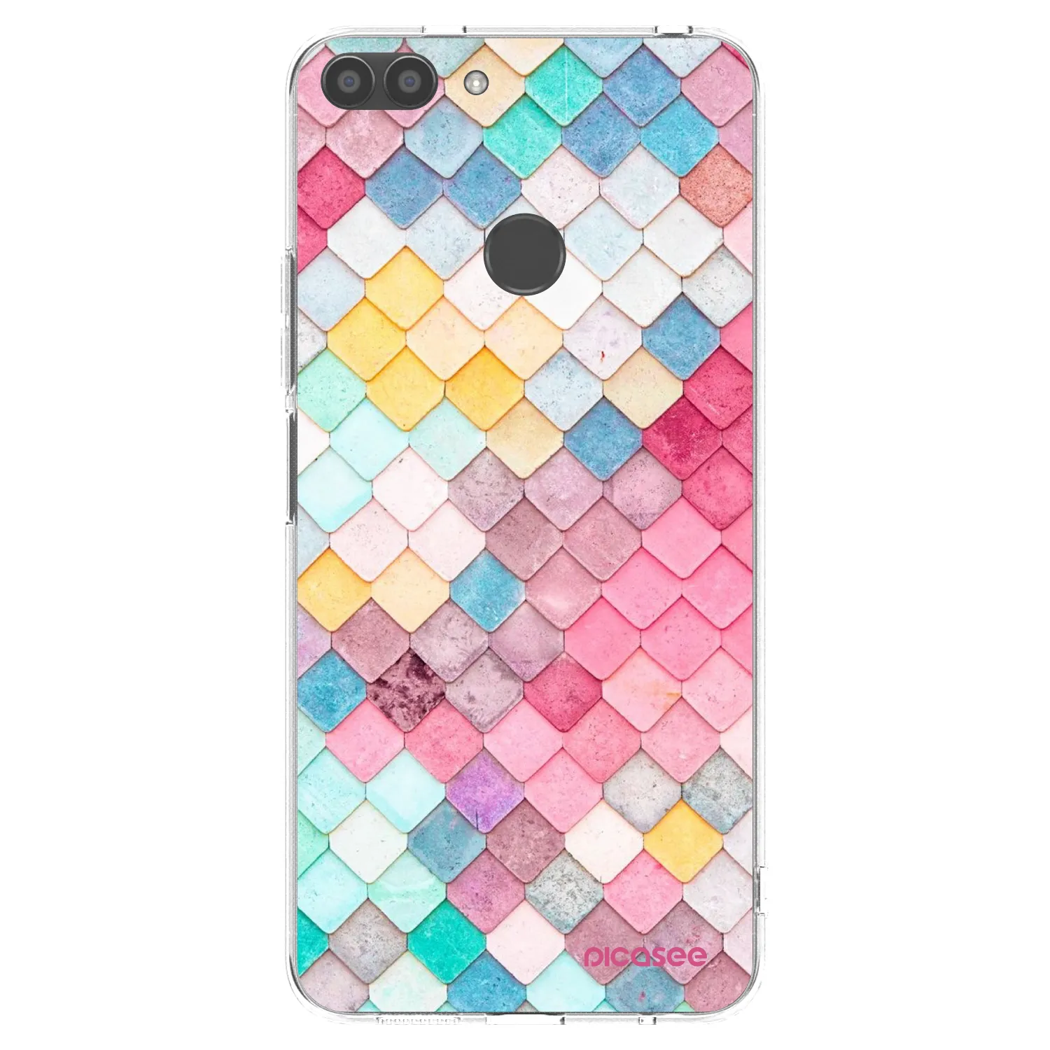 Picasee διαφανής θήκη σιλικόνης Huawei P Smart - Colorful roof