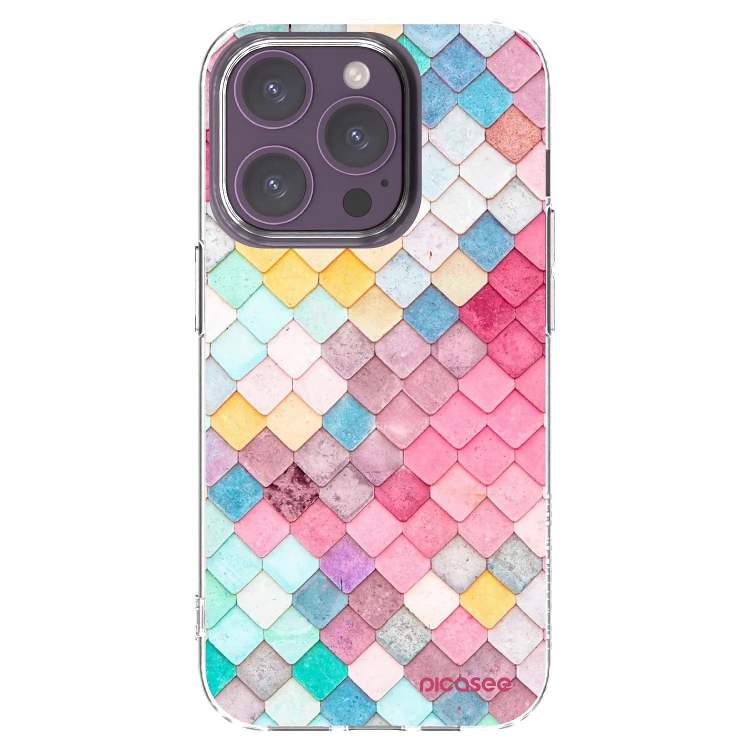 Picasee διαφανής θήκη σιλικόνης Apple iPhone 14 Pro - Colorful roof