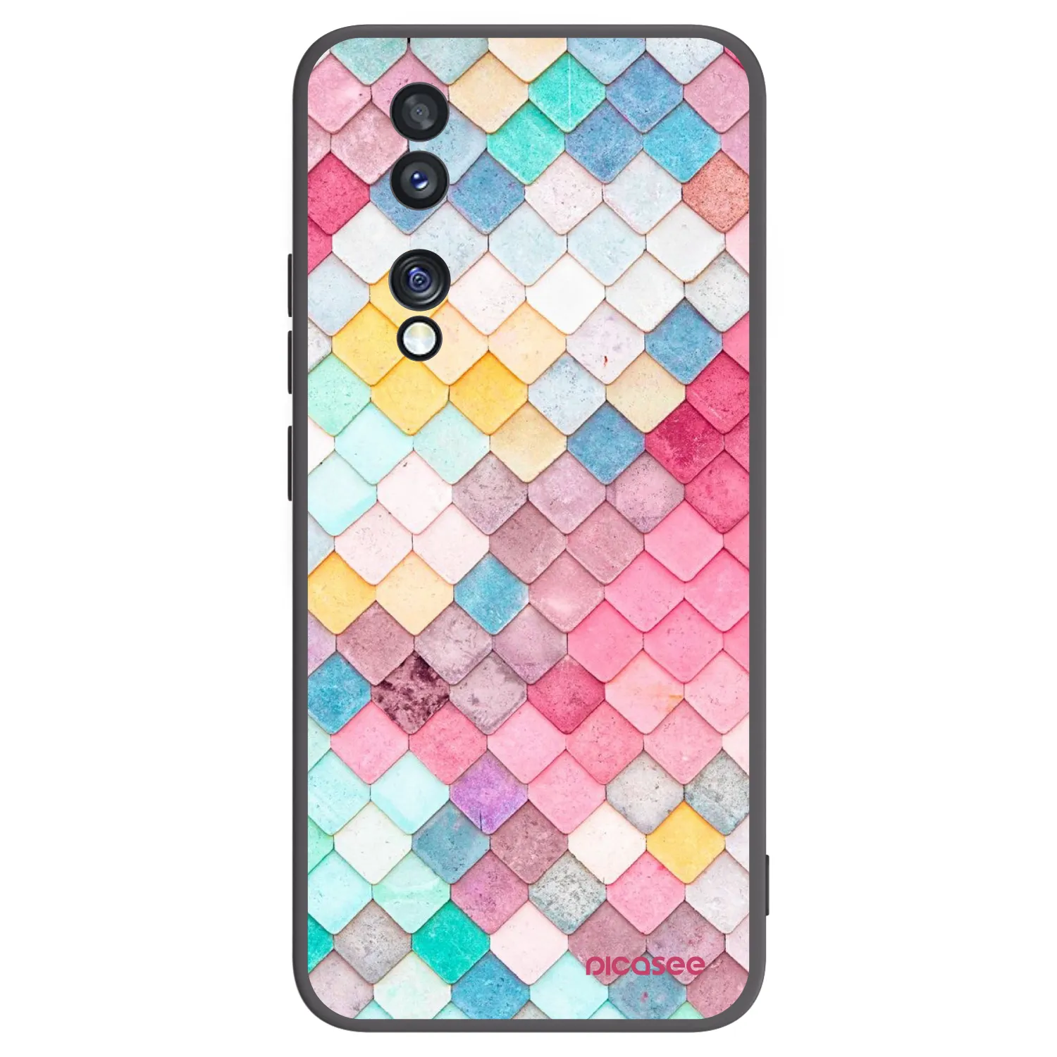 Picasee Μαύρη θήκη σιλικόνης για Honor 70 - Colorful roof