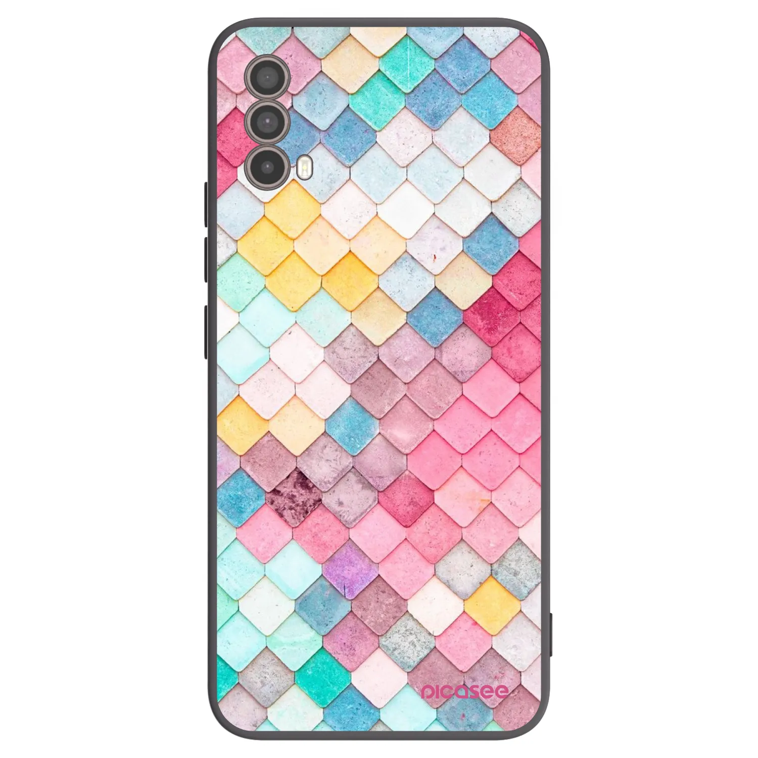Picasee Μαύρη θήκη σιλικόνης για Motorola Moto E40 - Colorful roof