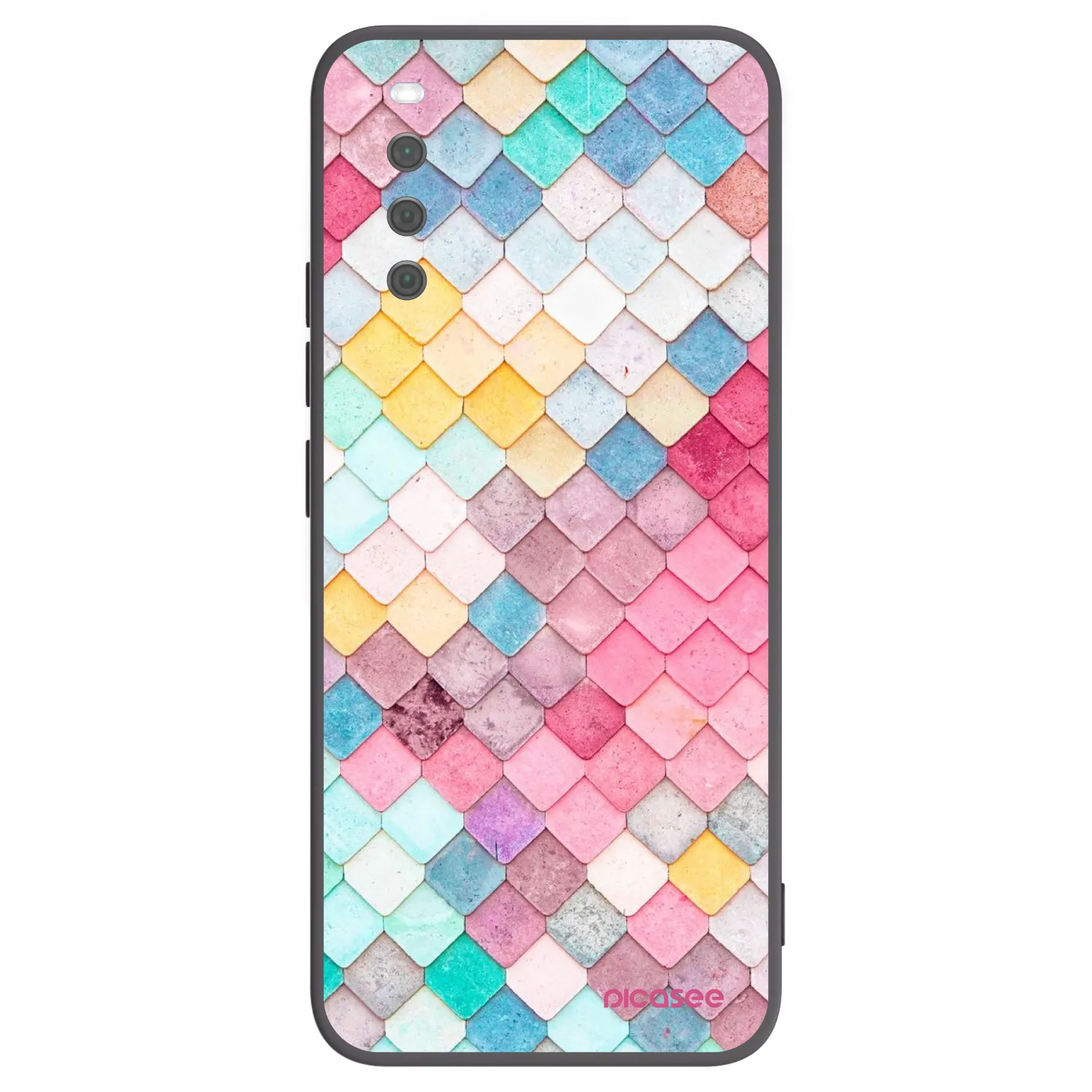 Picasee Μαύρη θήκη σιλικόνης για Sony Xperia 10 III - Colorful roof