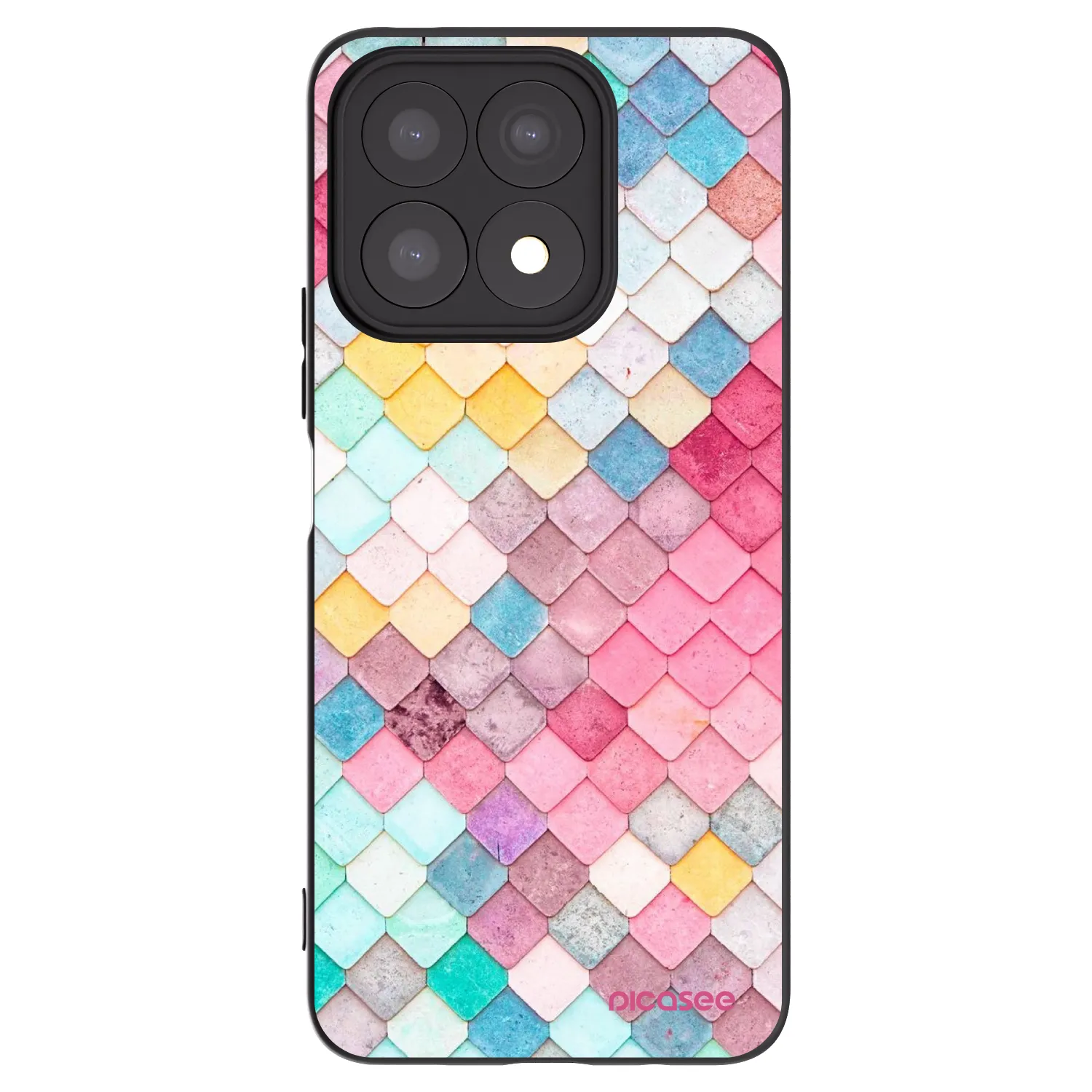 Picasee Μαύρη θήκη σιλικόνης για Honor X8a - Colorful roof
