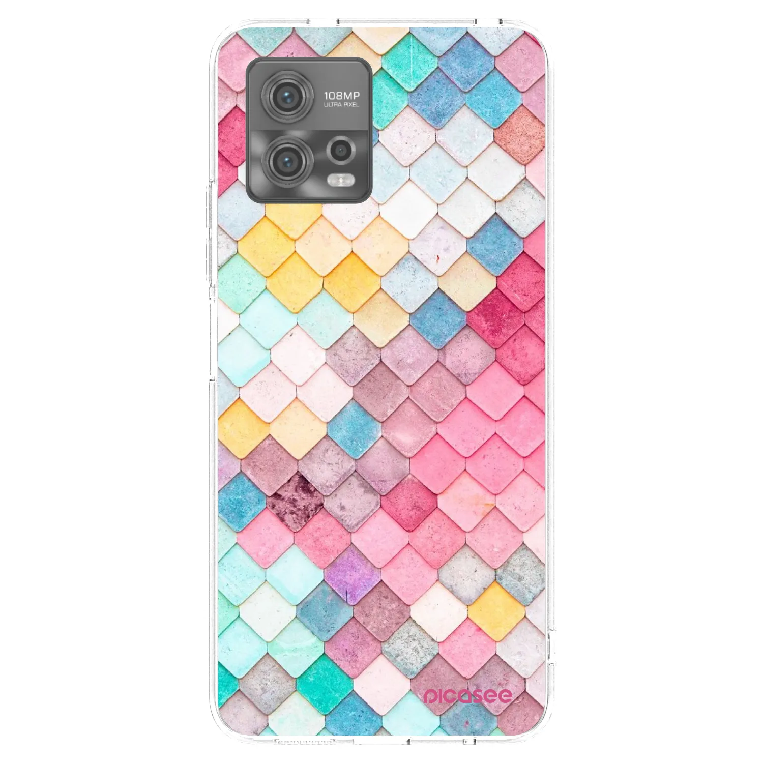 Picasee διαφανής θήκη σιλικόνης Motorola Moto G72 - Colorful roof