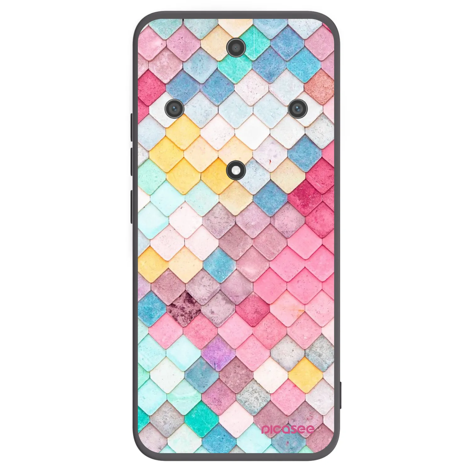 Picasee Μαύρη θήκη σιλικόνης για Honor Magic5 Lite 5G - Colorful roof