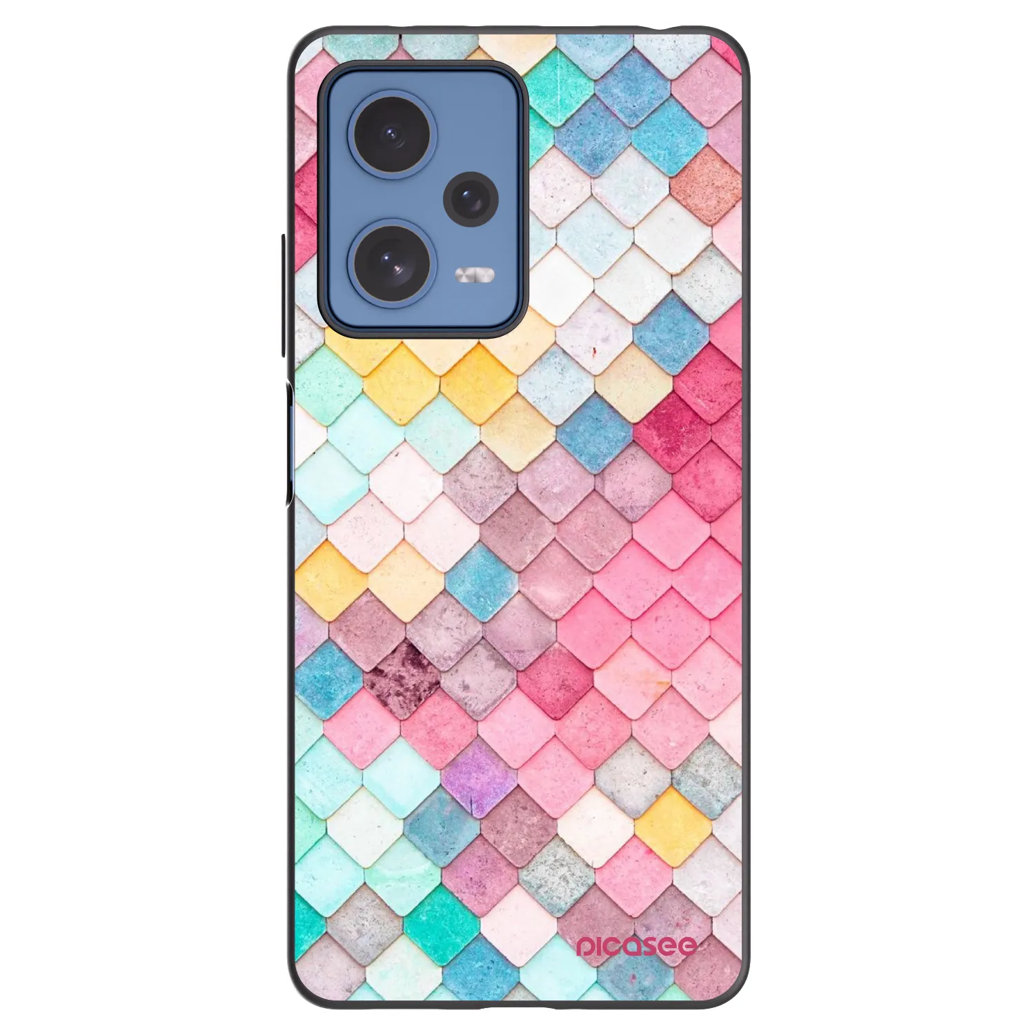 Picasee Μαύρη θήκη σιλικόνης για Xiaomi Redmi Note 12 Pro 5G - Colorful roof