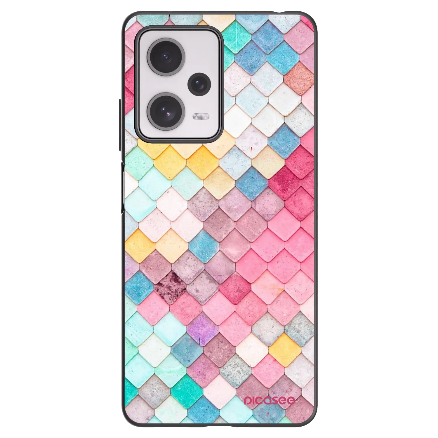 Picasee Μαύρη θήκη σιλικόνης για Xiaomi Redmi Note 12 Pro+ 5G - Colorful roof