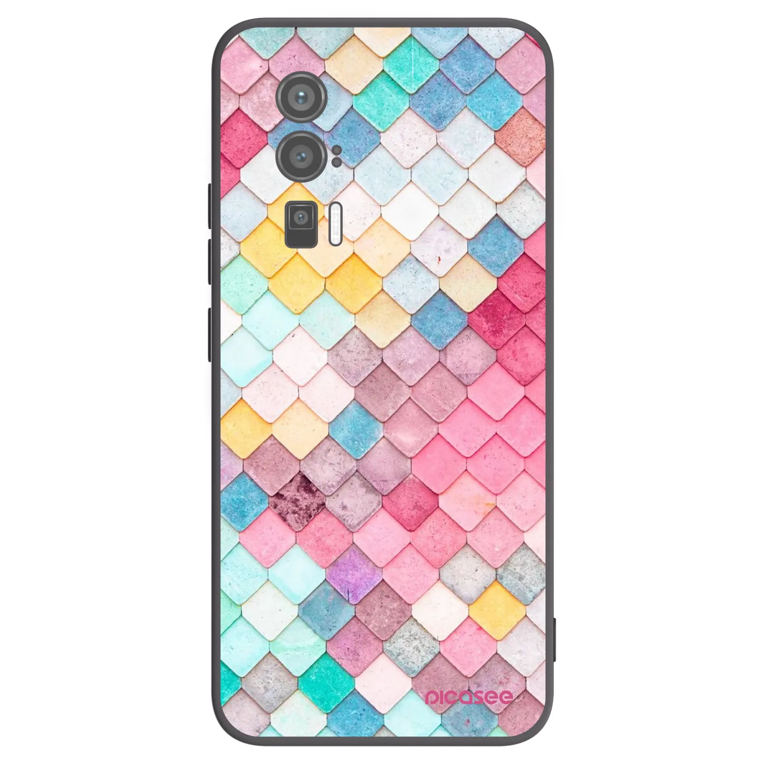 Picasee Μαύρη θήκη σιλικόνης για Xiaomi Poco F5 Pro 5G - Colorful roof