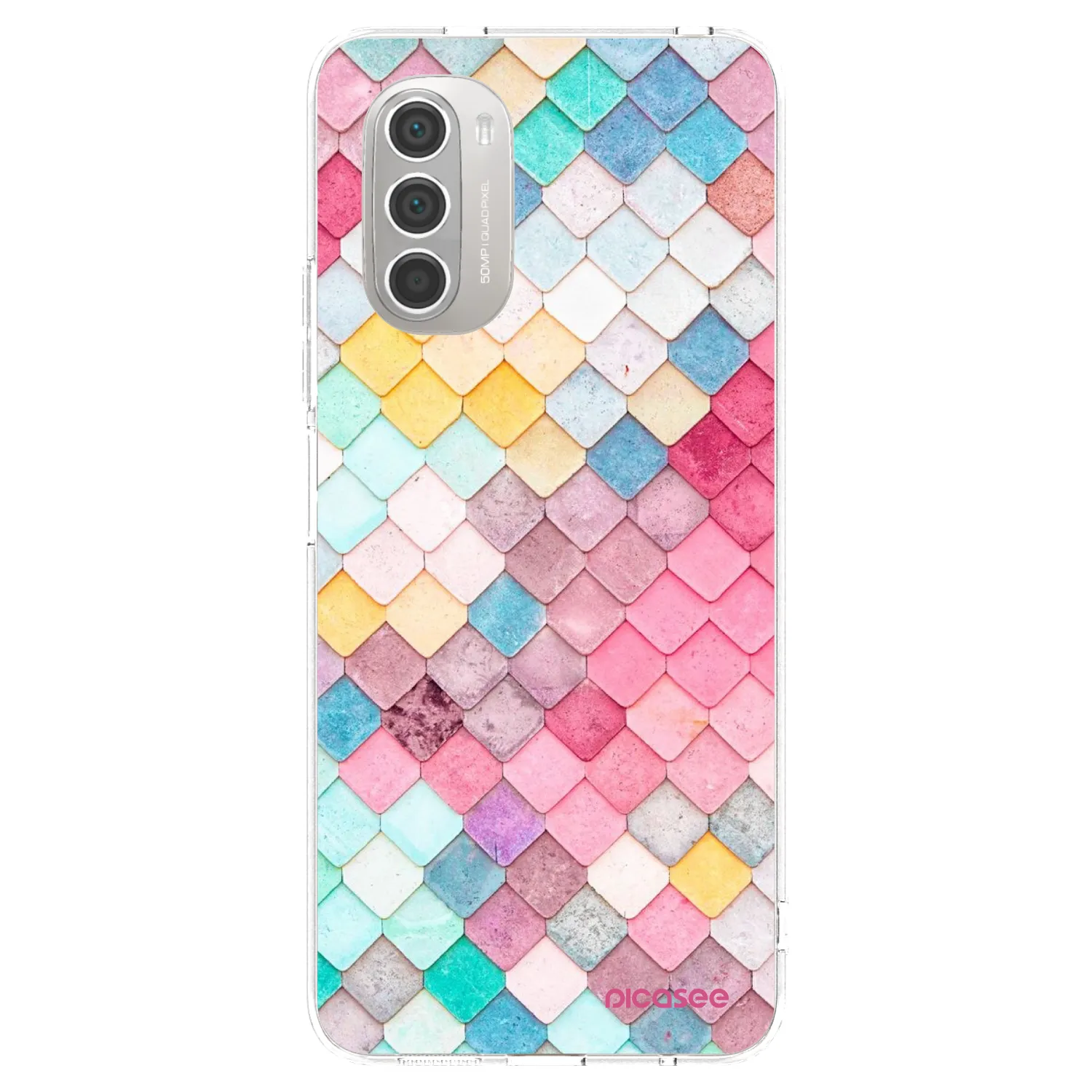 Picasee διαφανής θήκη σιλικόνης Motorola Moto G51 - Colorful roof