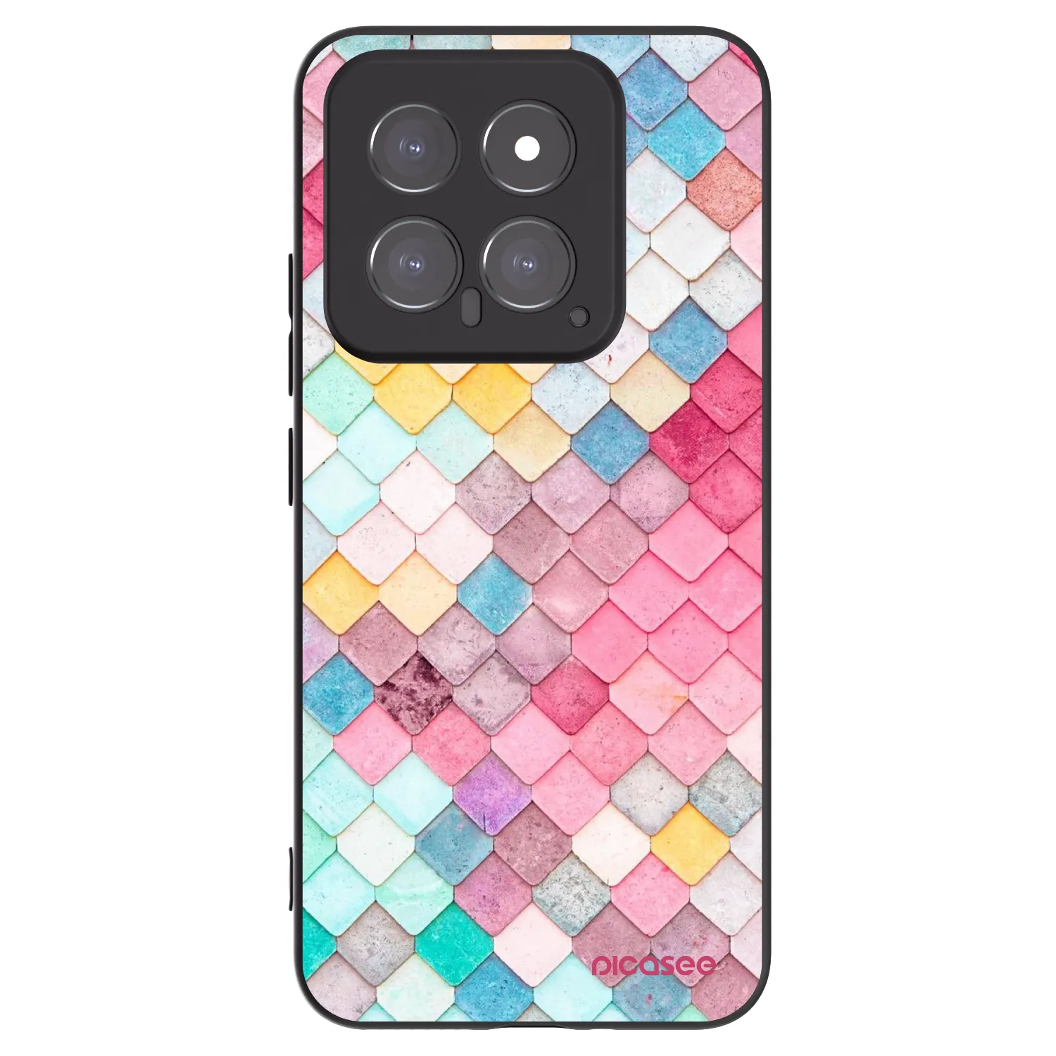 Picasee Μαύρη θήκη σιλικόνης για Xiaomi 14 - Colorful roof