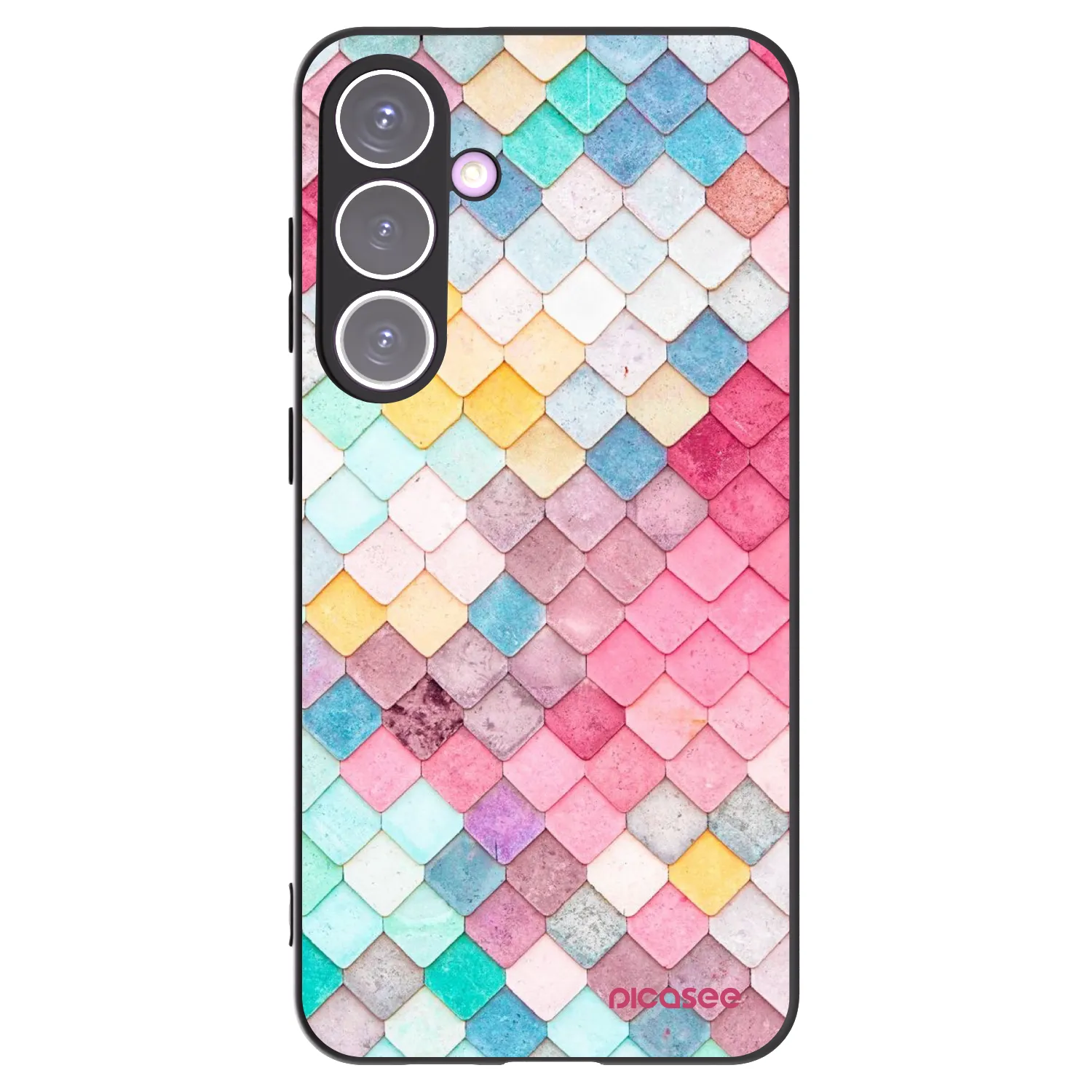 Picasee Μαύρη θήκη σιλικόνης για Samsung Galaxy S24+ S926B 5G - Colorful roof