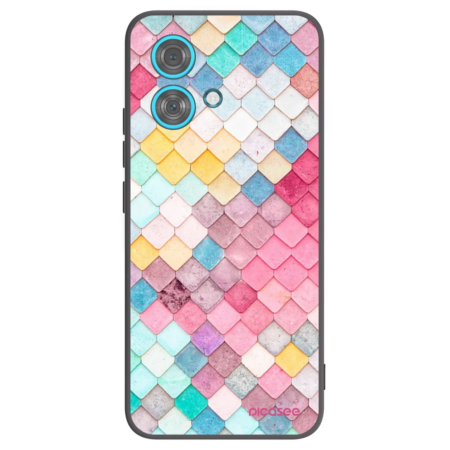 Picasee Μαύρη θήκη σιλικόνης για Motorola Edge 40 Neo - Colorful roof