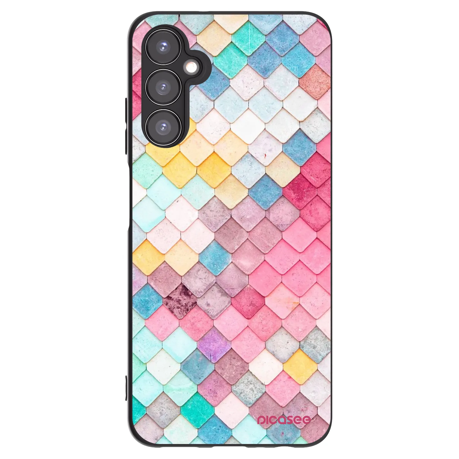 Picasee Μαύρη θήκη σιλικόνης για Samsung Galaxy A05s A057G - Colorful roof