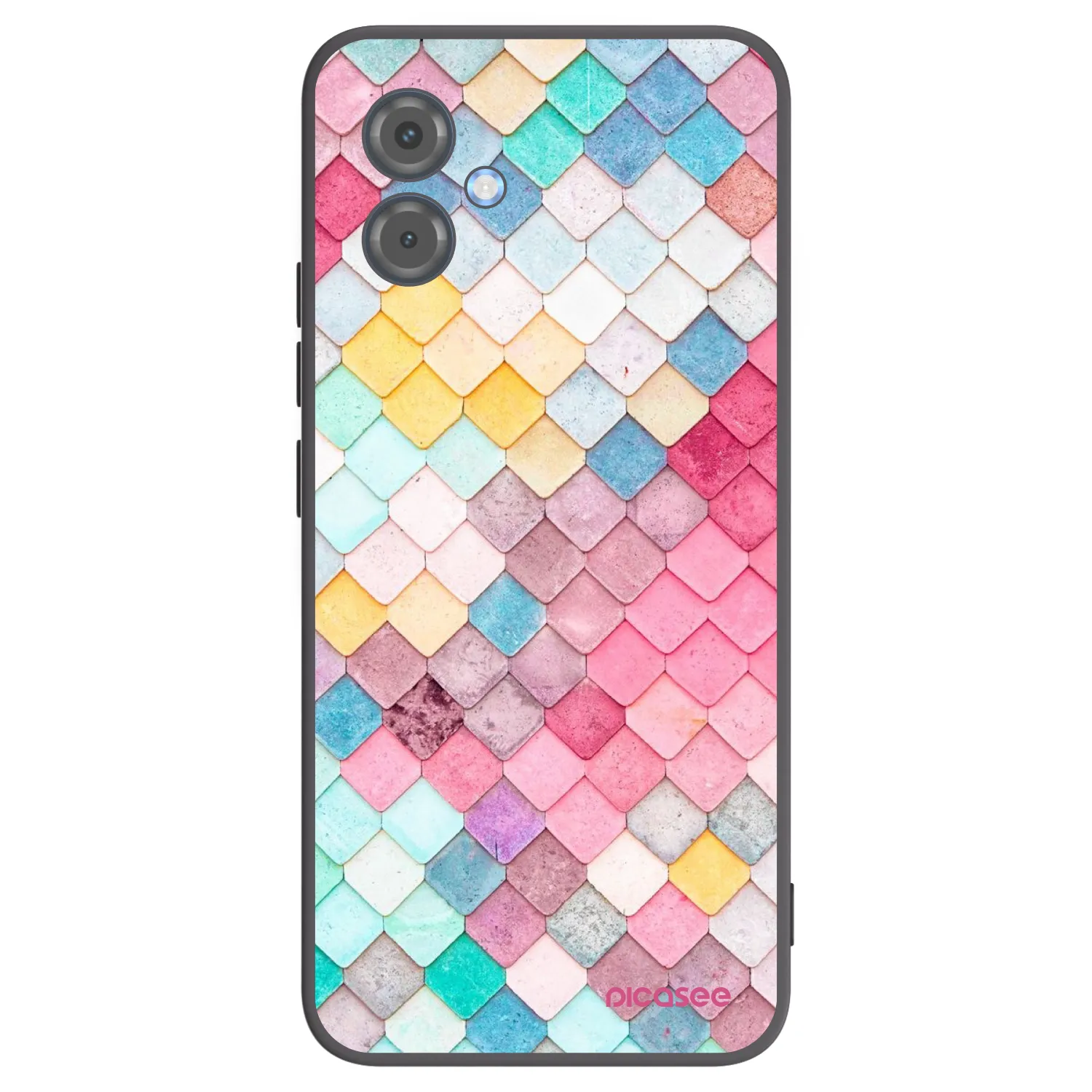 Picasee Μαύρη θήκη σιλικόνης για Motorola Moto G14 - Colorful roof