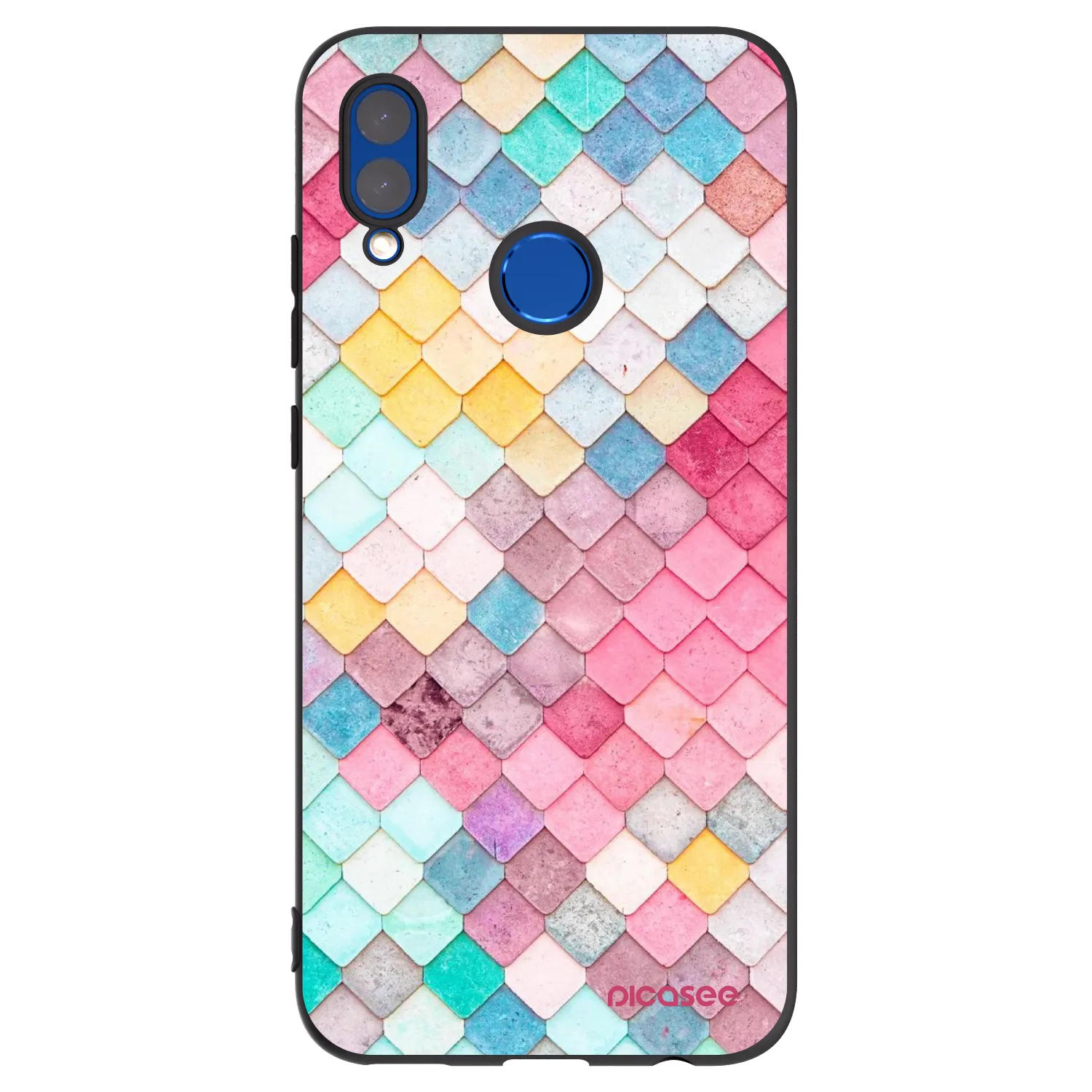 Picasee Μαύρη θήκη σιλικόνης για Honor 10 Lite - Colorful roof