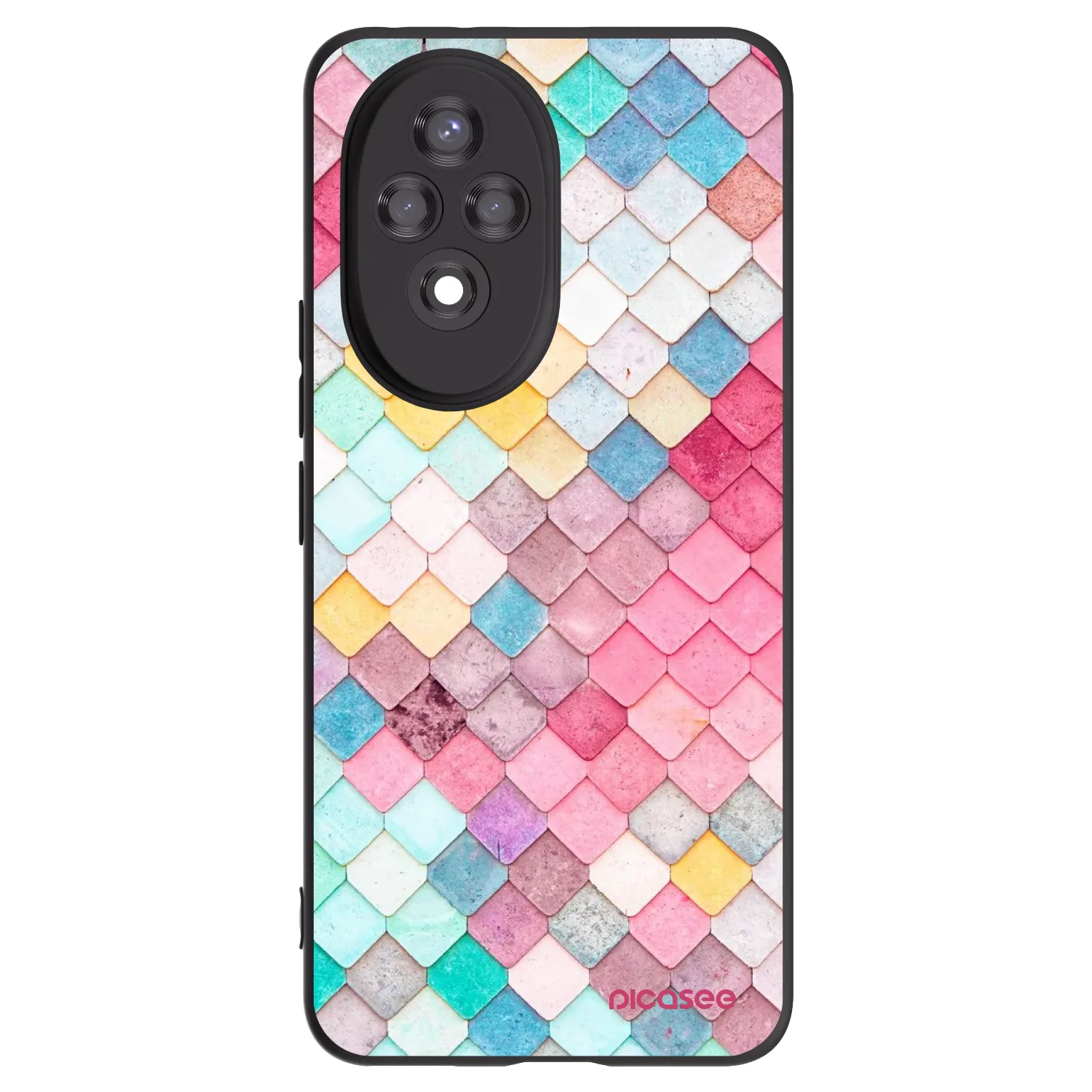 Picasee Μαύρη θήκη σιλικόνης για Honor 200 Pro 5G - Colorful roof