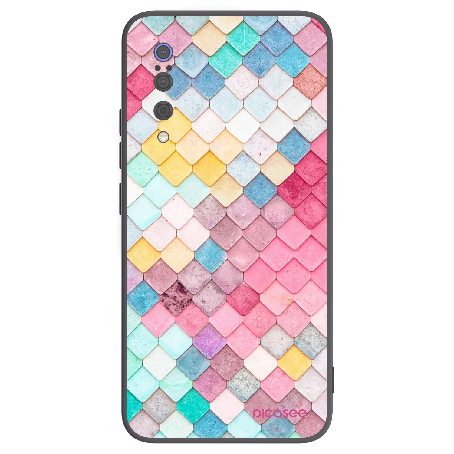 Picasee Μαύρη θήκη σιλικόνης για Xiaomi Mi 9 - Colorful roof