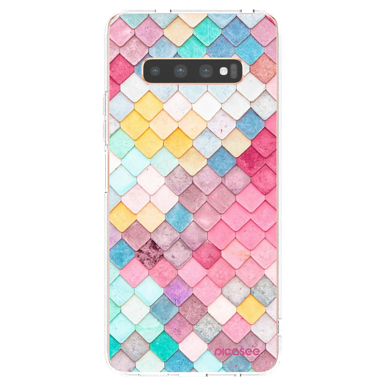 Picasee διαφανής θήκη σιλικόνης Samsung Galaxy S10 Plus G975 - Colorful roof