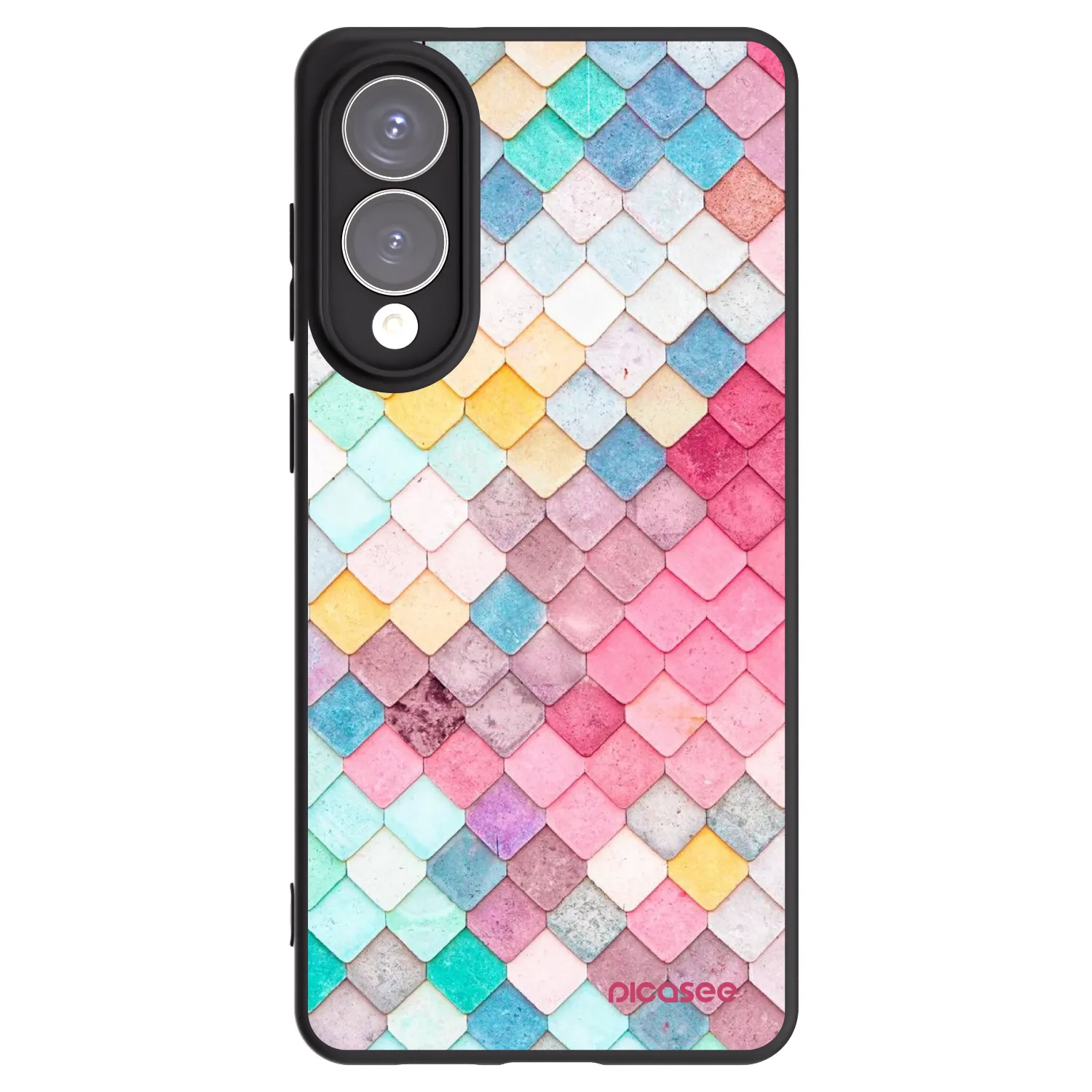 Picasee Μαύρη θήκη σιλικόνης για Samsung Galaxy S25 Edge 5G - Colorful roof