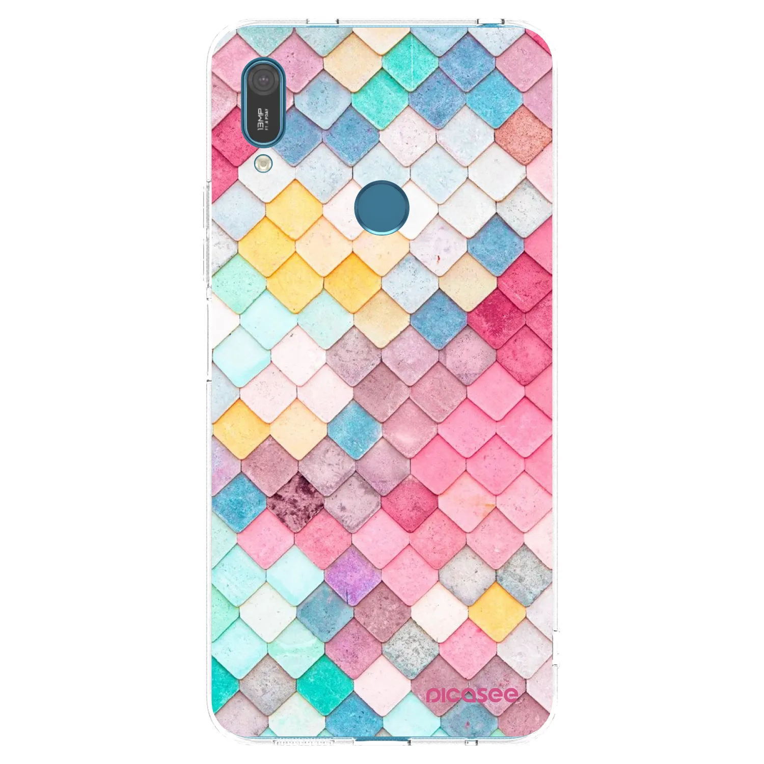 Picasee διαφανής θήκη σιλικόνης Huawei Y7 2019 - Colorful roof