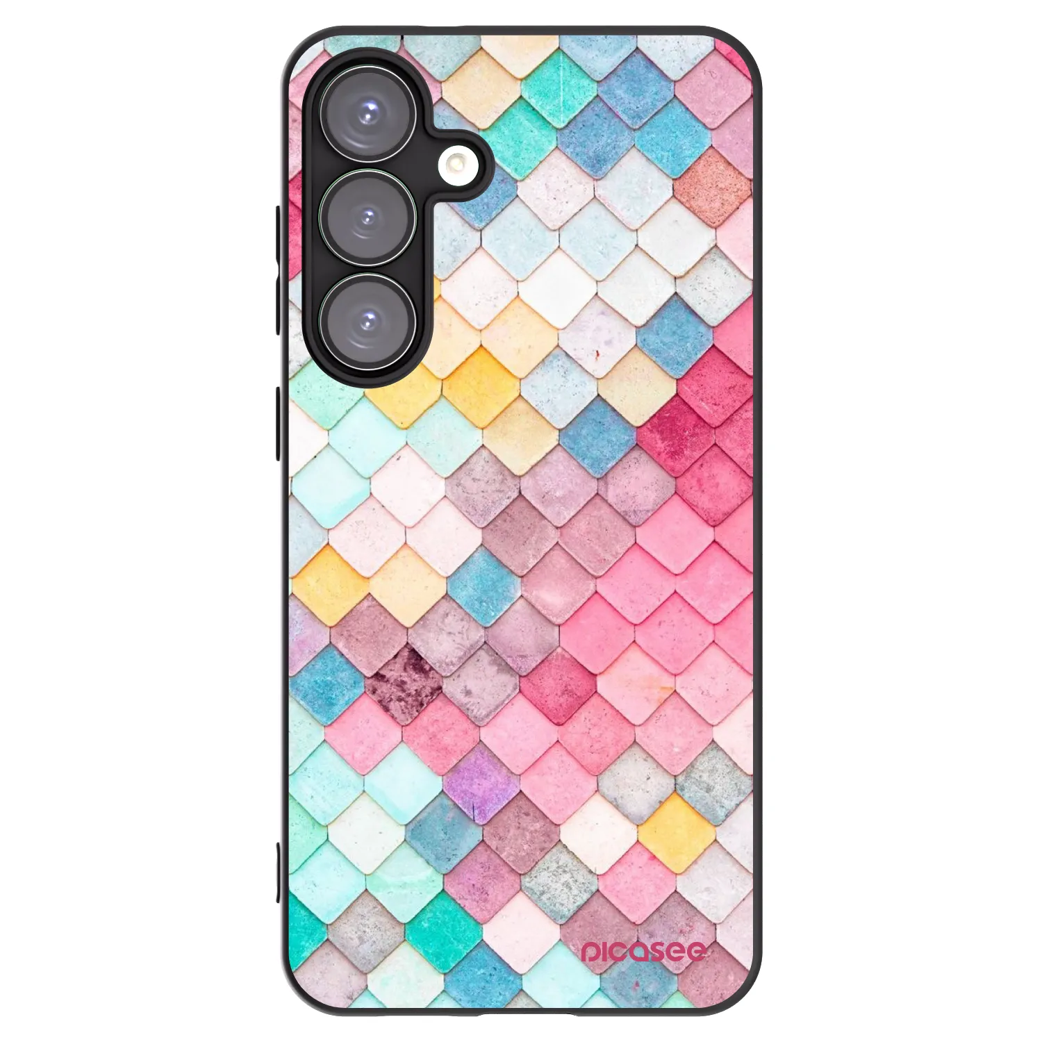 Picasee Μαύρη θήκη σιλικόνης για Samsung Galaxy S25+ 5G - Colorful roof