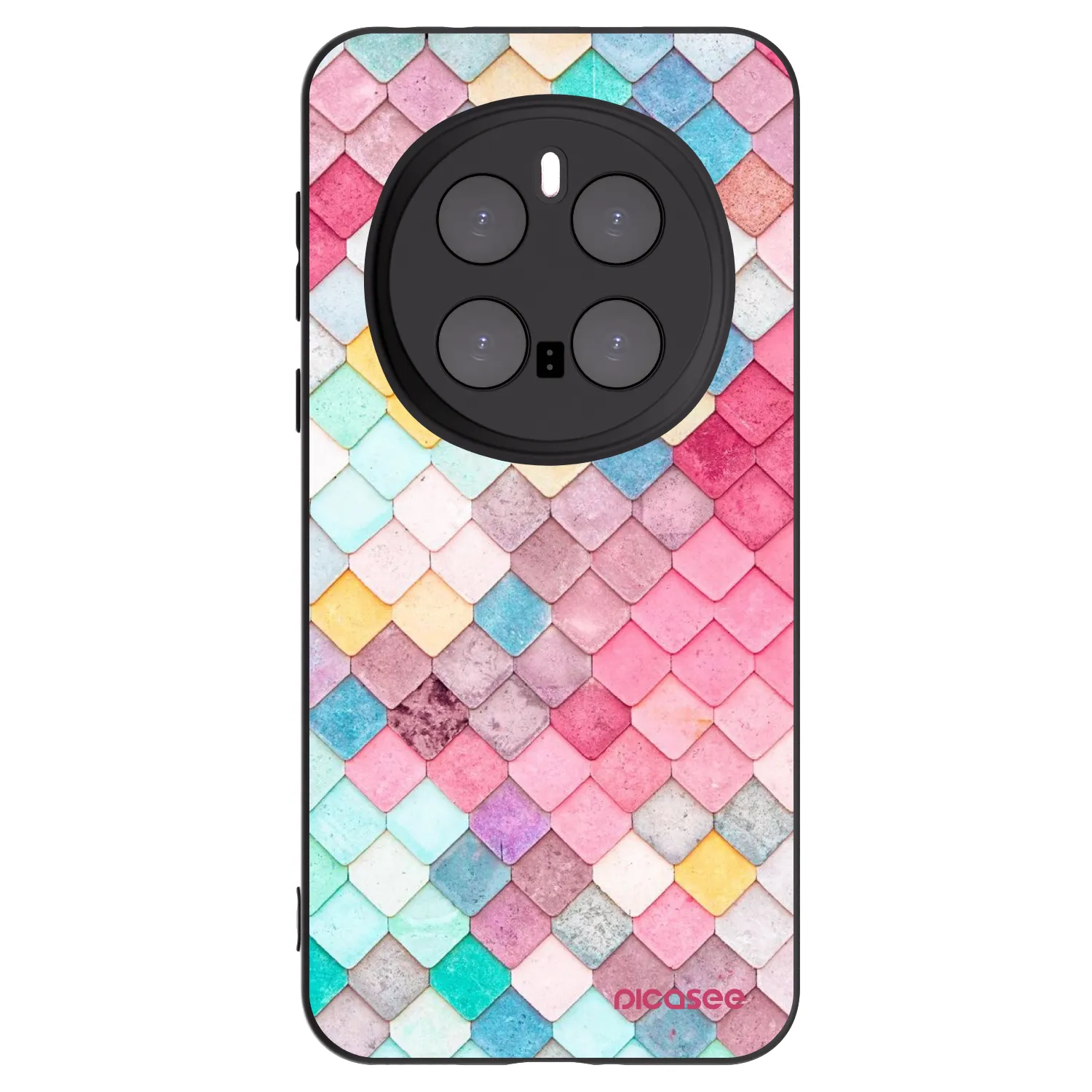 Picasee Μαύρη θήκη σιλικόνης για Honor Magic7 Pro 5G - Colorful roof