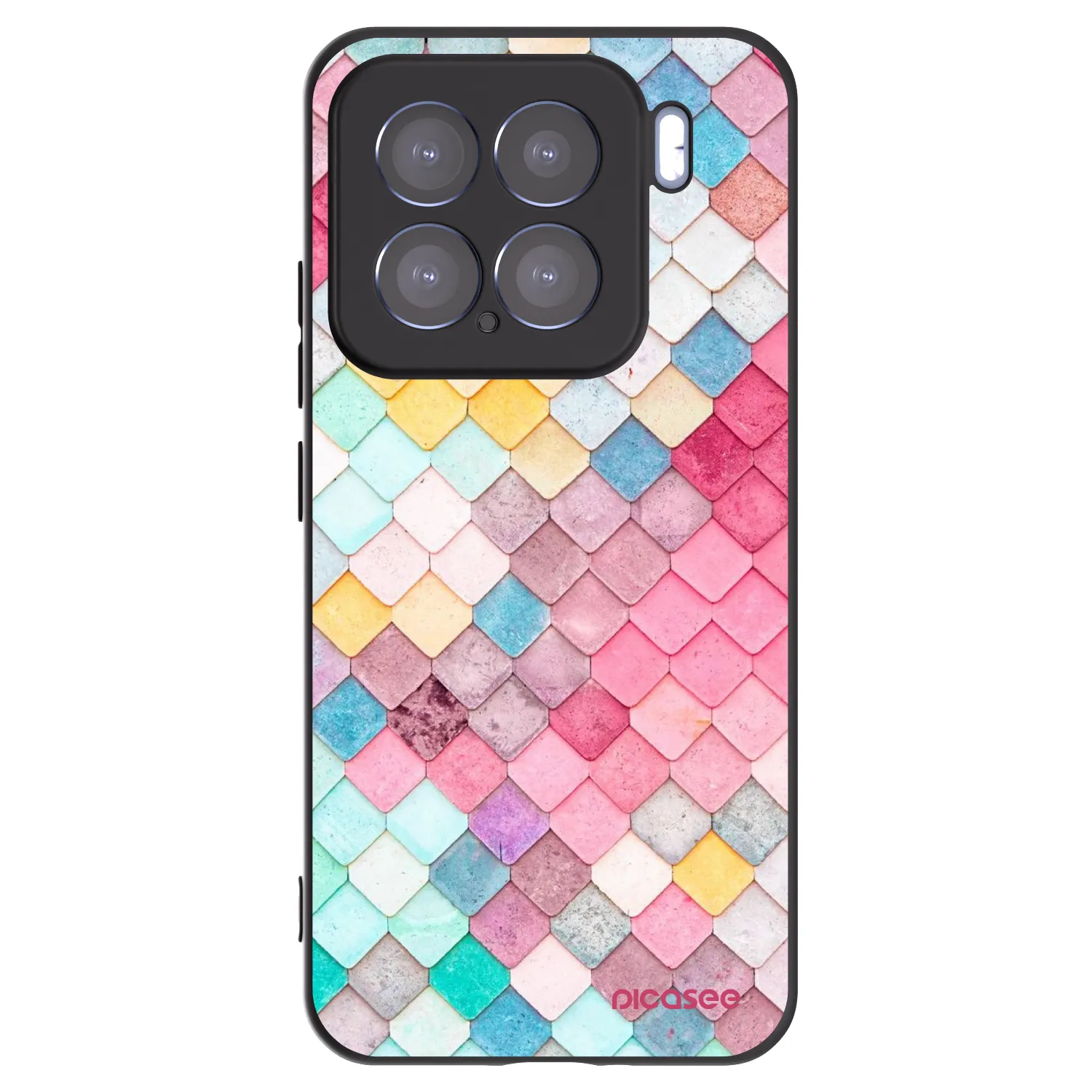 Picasee Μαύρη θήκη σιλικόνης για Xiaomi 15 - Colorful roof