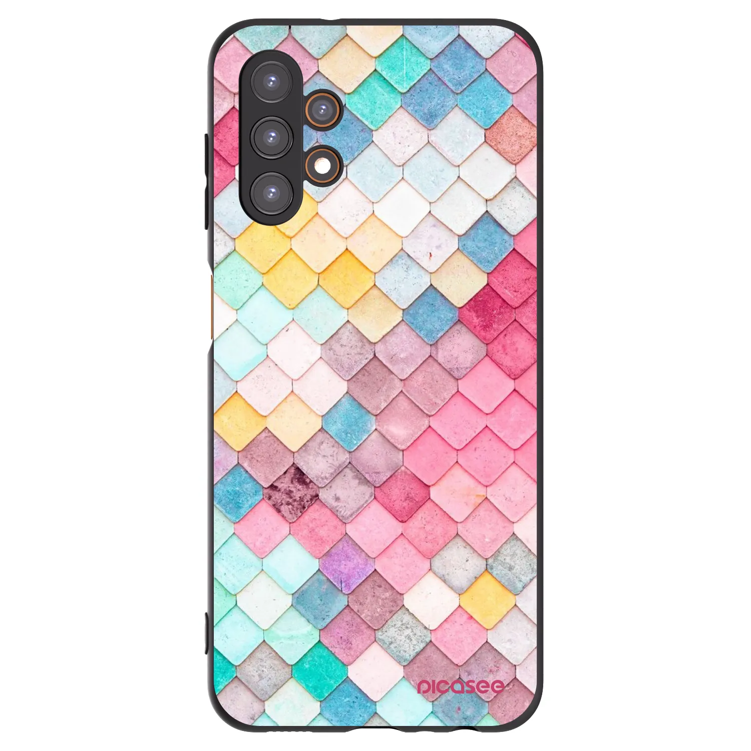 Picasee Μαύρη θήκη σιλικόνης για Samsung Galaxy A13 5G - Colorful roof