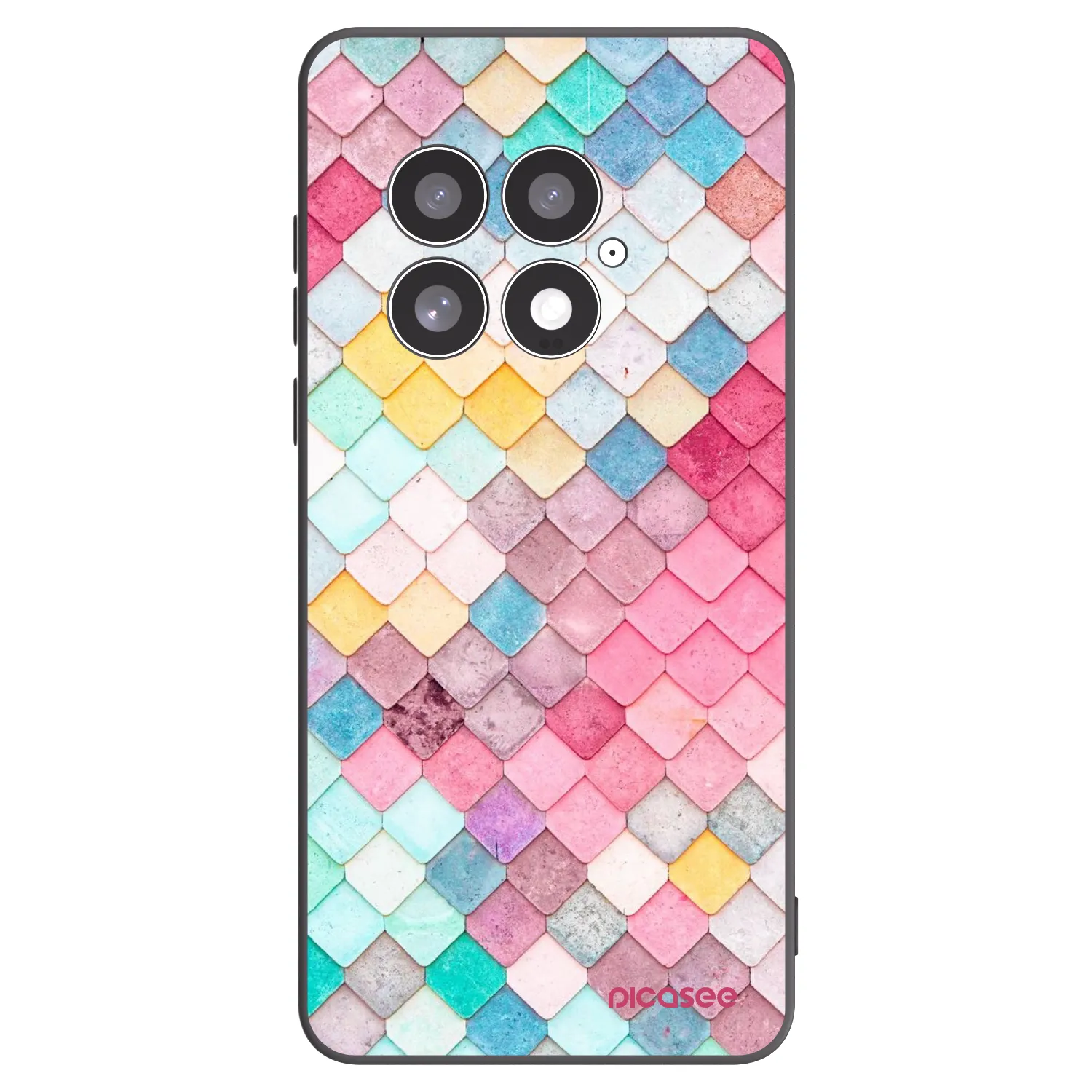 Picasee Μαύρη θήκη σιλικόνης για OnePlus 13 5G - Colorful roof