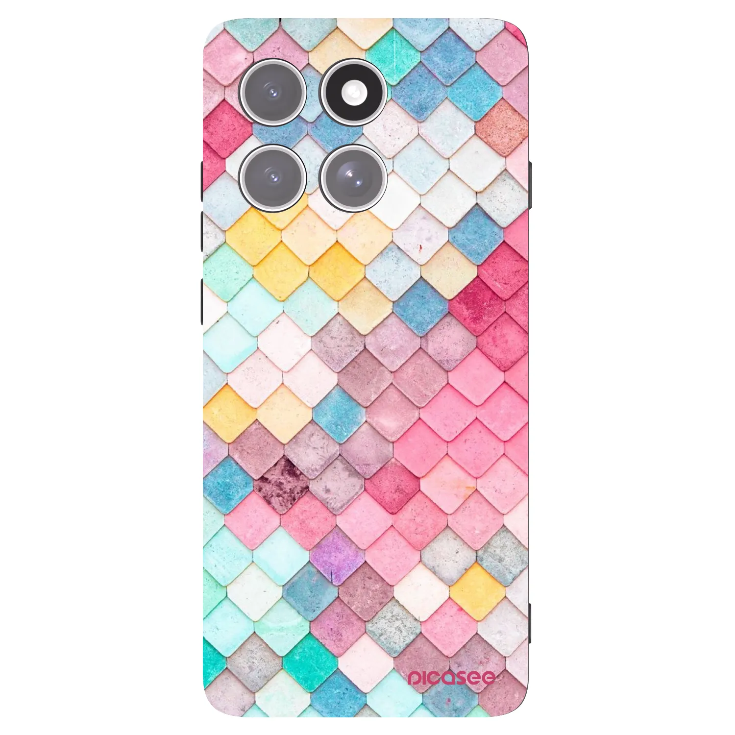 Picasee Μαύρη θήκη σιλικόνης για Motorola Edge 60 Pro - Colorful roof