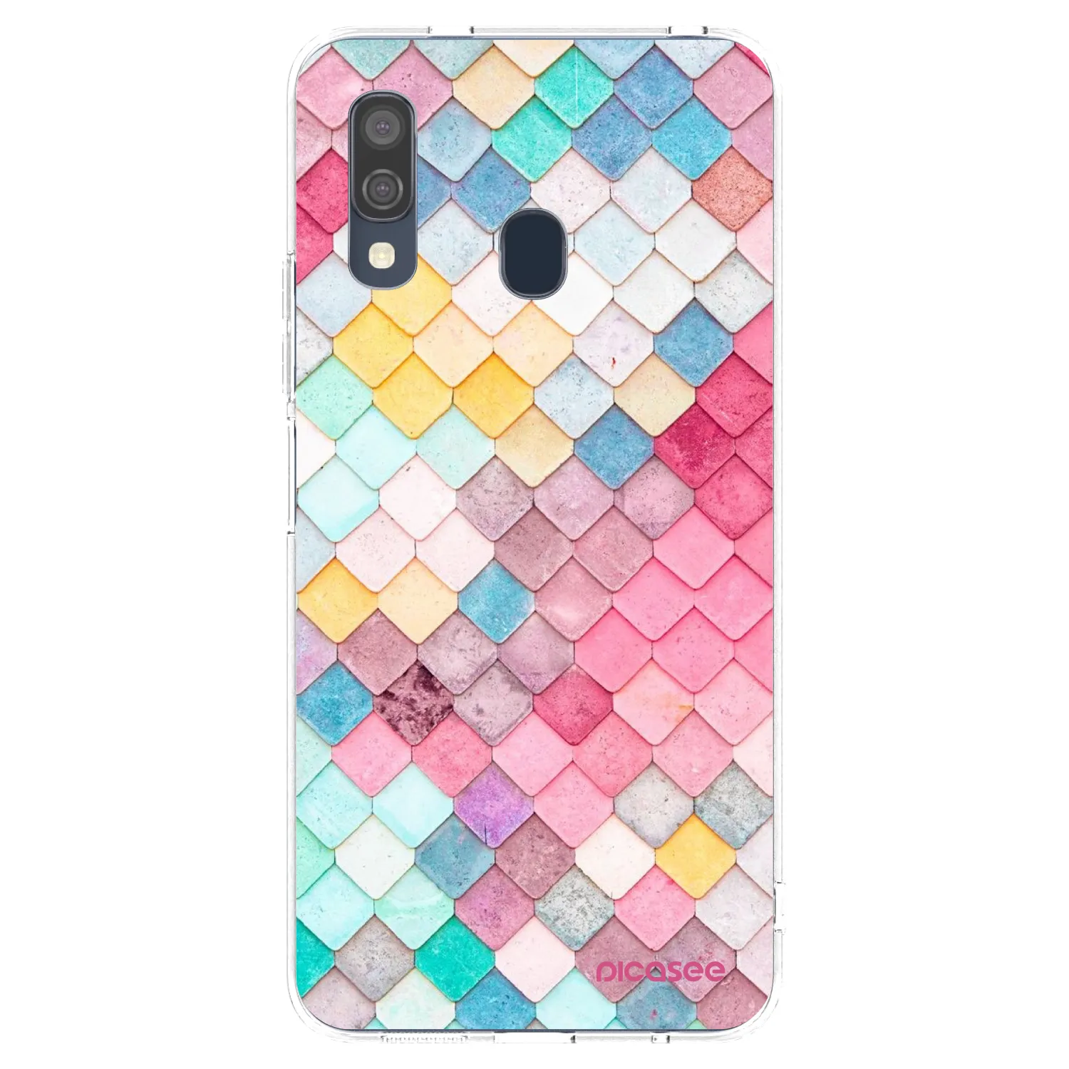 Picasee διαφανής θήκη σιλικόνης Samsung Galaxy A40 A405F - Colorful roof