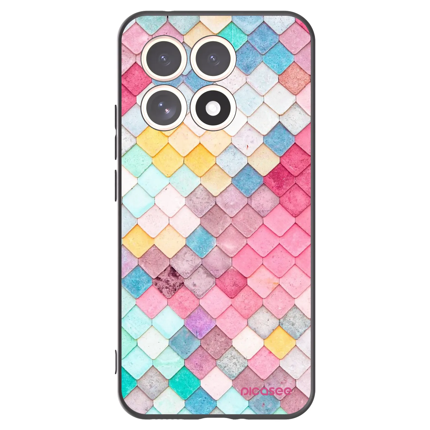 Picasee Μαύρη θήκη σιλικόνης για Xiaomi 15T - Colorful roof