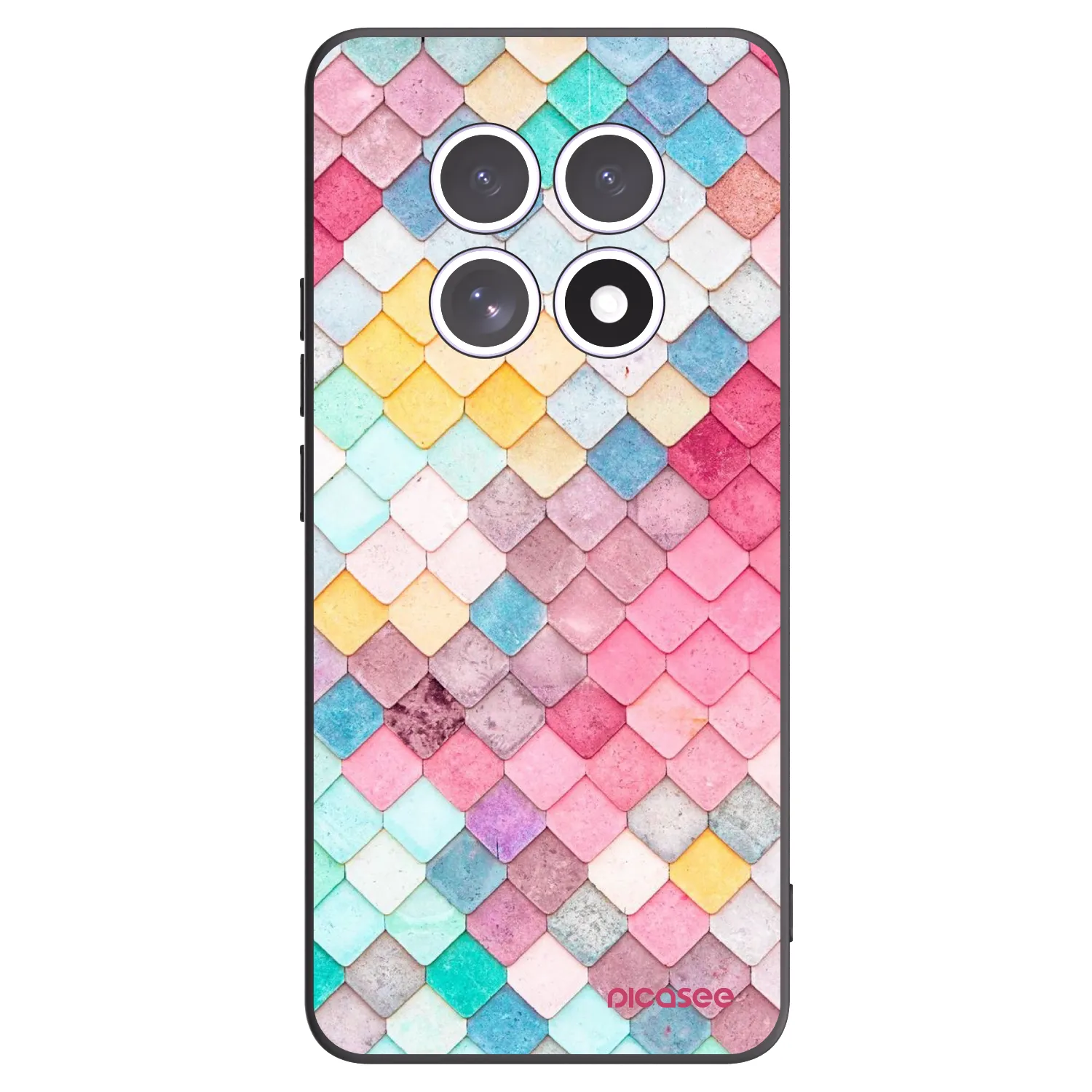 Picasee Μαύρη θήκη σιλικόνης για Xiaomi Redmi Note 15 - Colorful roof