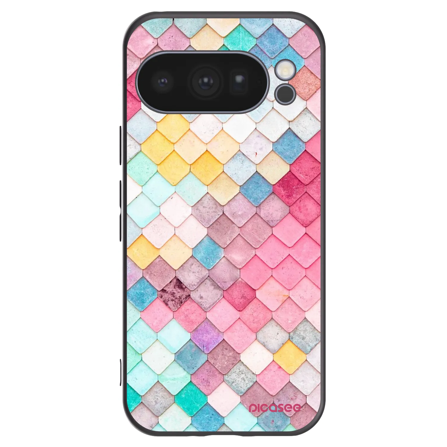 Picasee Μαύρη θήκη σιλικόνης για Google Pixel 10 Pro - Colorful roof