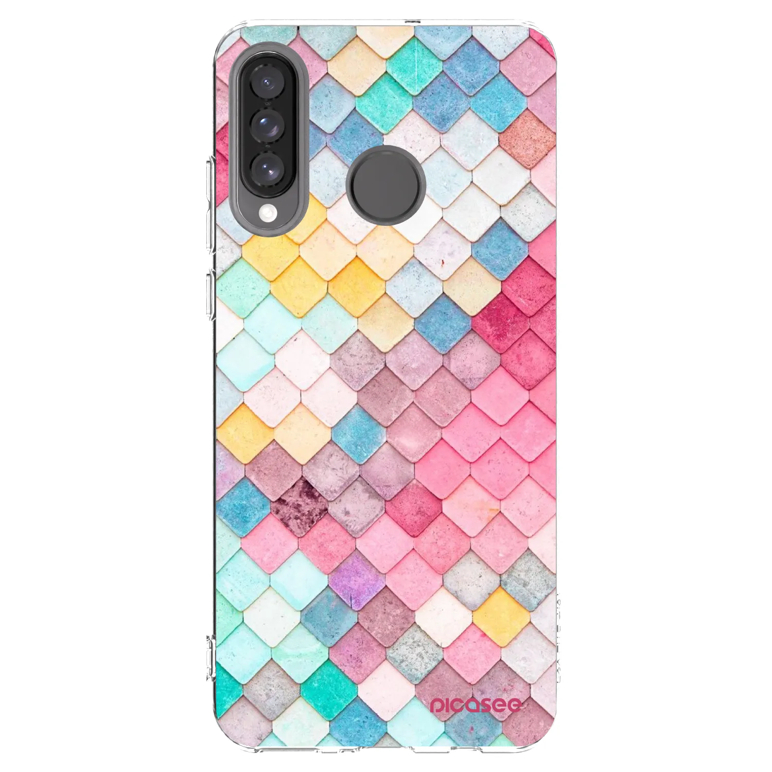 Picasee διαφανής θήκη σιλικόνης Huawei P30 Lite - Colorful roof
