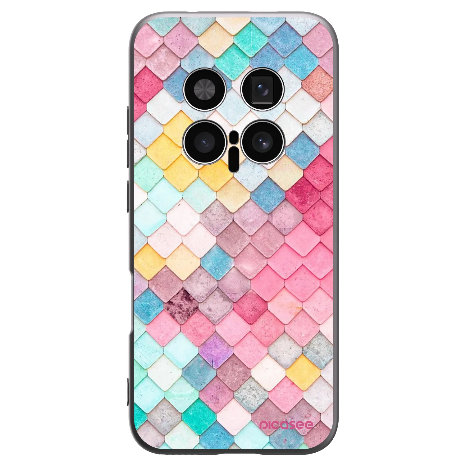 Picasee Μαύρη θήκη σιλικόνης για Honor Magic8 Pro 5G - Colorful roof