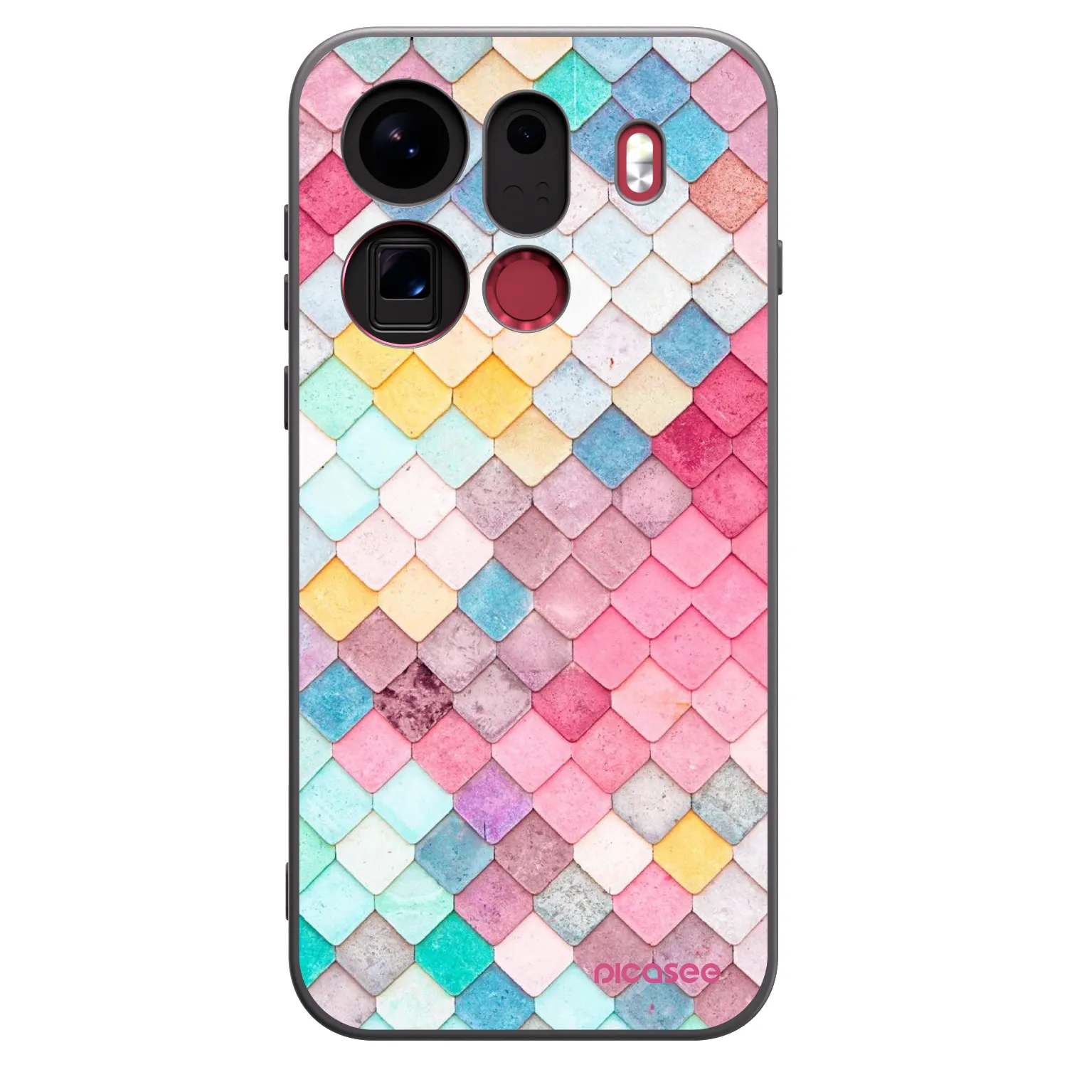 Picasee Μαύρη θήκη σιλικόνης για OPPO Find X9 Pro - Colorful roof