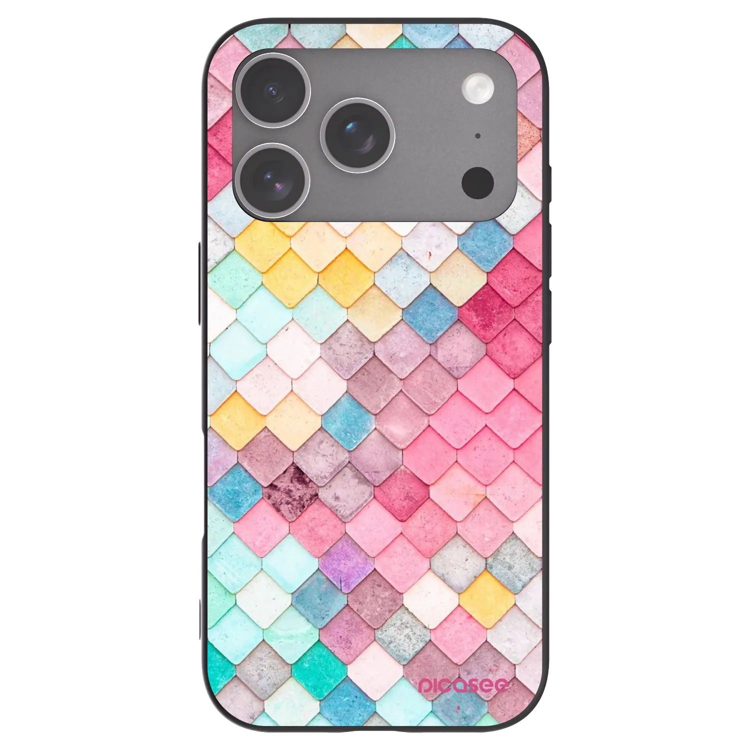 Picasee Μαύρη θήκη σιλικόνης για Apple iPhone 18 Pro - Colorful roof