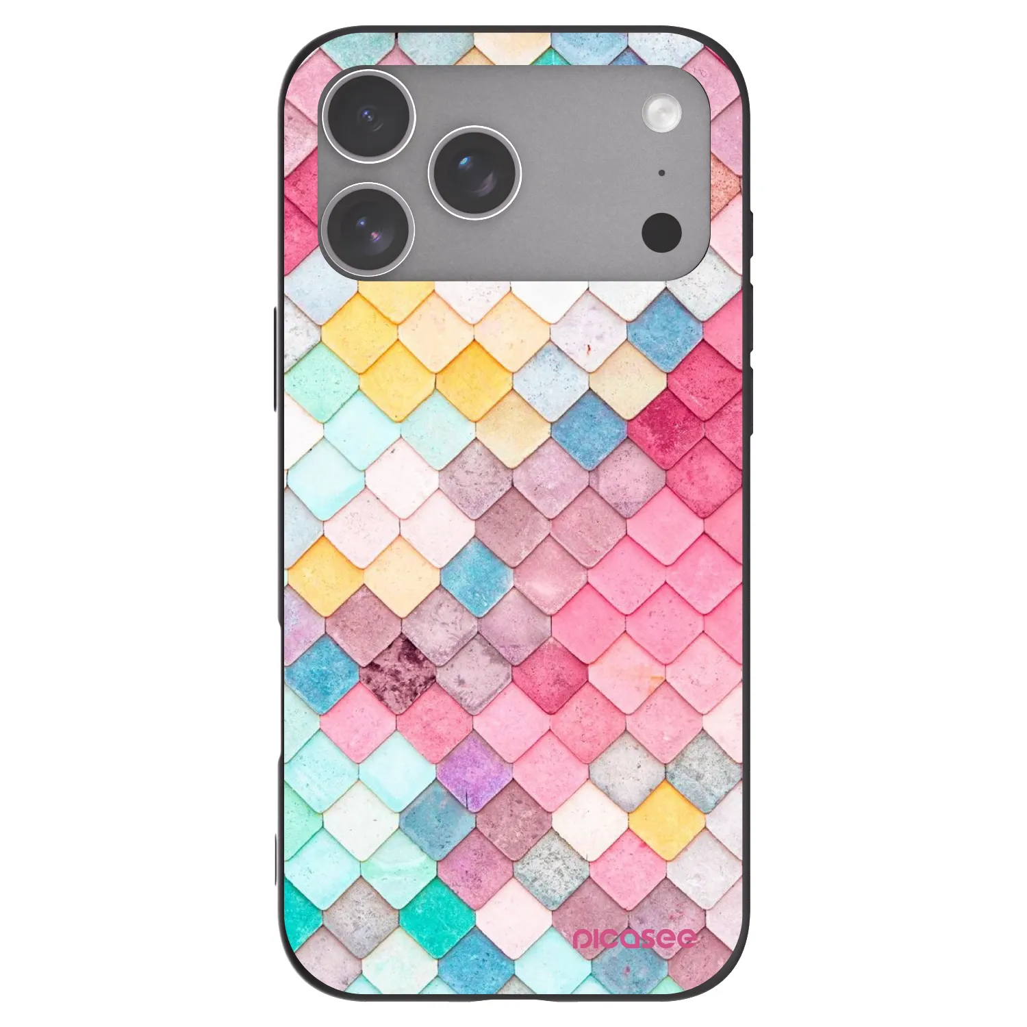 Picasee Μαύρη θήκη σιλικόνης για Apple iPhone 18 Pro Max - Colorful roof