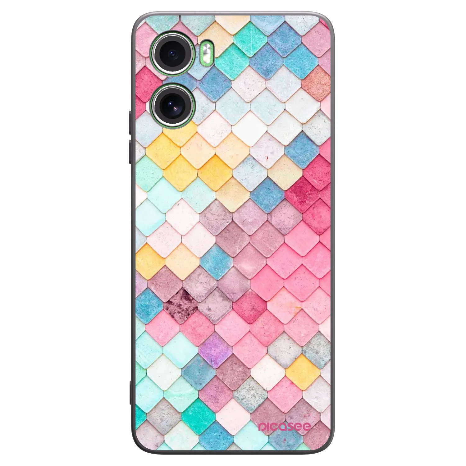 Picasee Μαύρη θήκη σιλικόνης για Motorola Moto G06 - Colorful roof