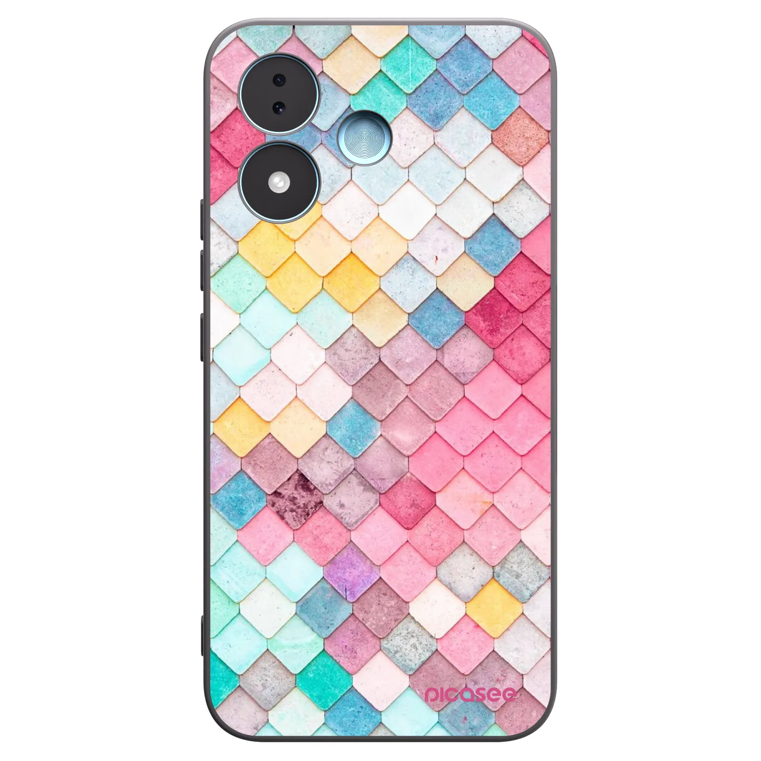 Picasee Μαύρη θήκη σιλικόνης για Xiaomi Redmi Note 17 5G - Colorful roof