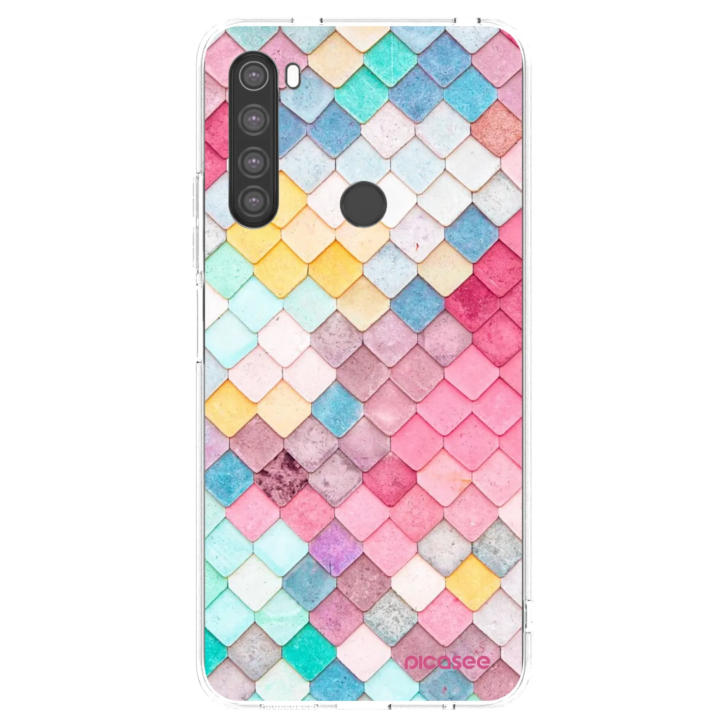 Picasee διαφανής θήκη σιλικόνης Xiaomi Redmi Note 8 - Colorful roof