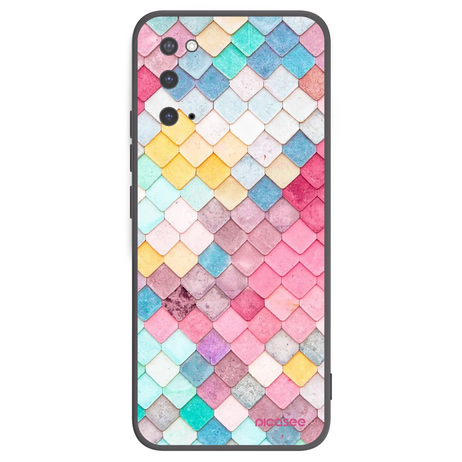 Picasee Μαύρη θήκη σιλικόνης για Samsung Galaxy S20 G980F - Colorful roof