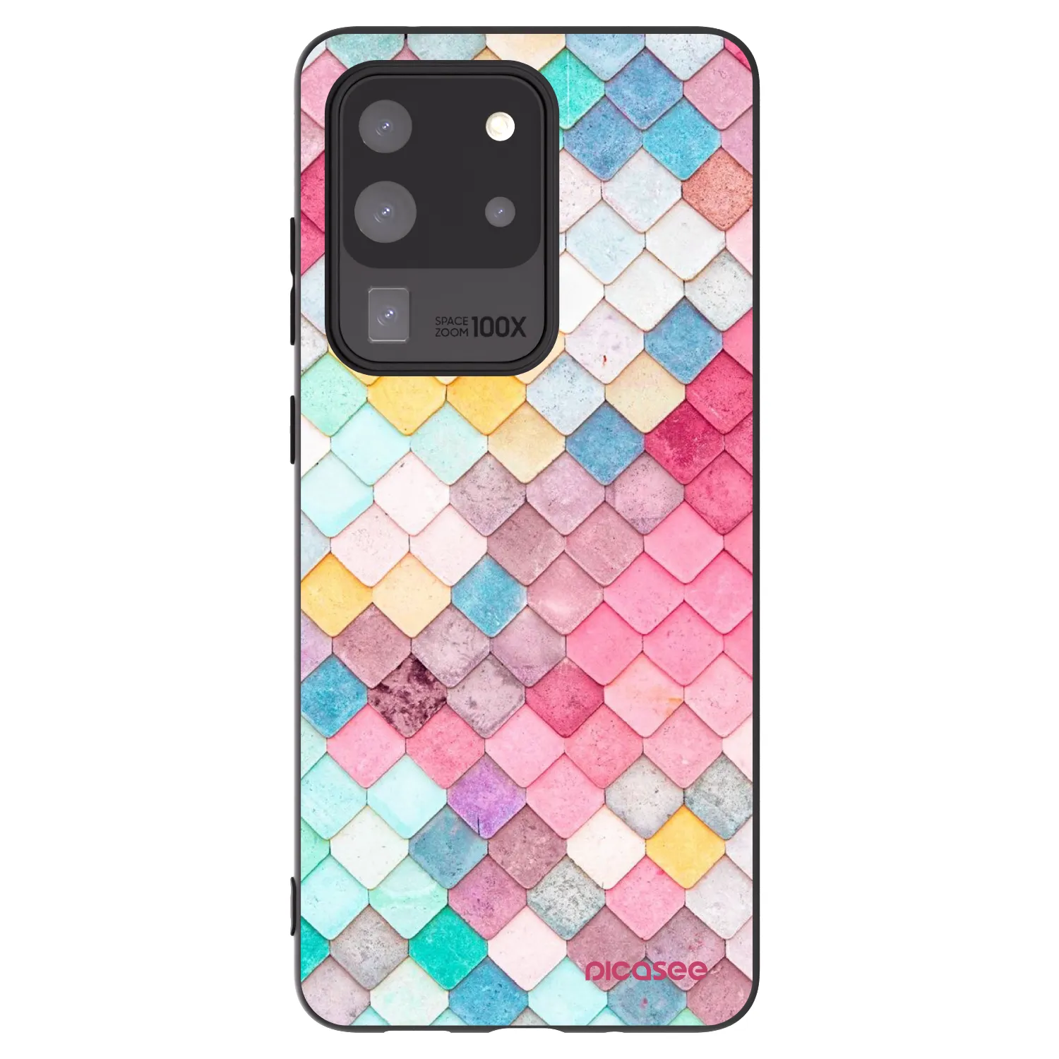 Picasee Μαύρη θήκη σιλικόνης για Samsung Galaxy S20 Ultra 5G G988F - Colorful roof