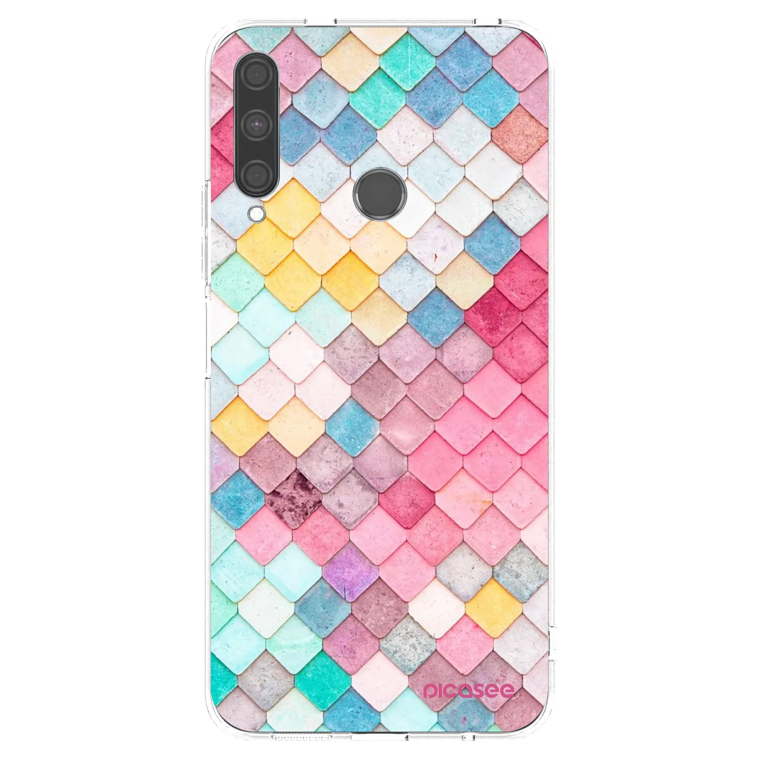 Picasee διαφανής θήκη σιλικόνης Huawei P40 Lite E - Colorful roof